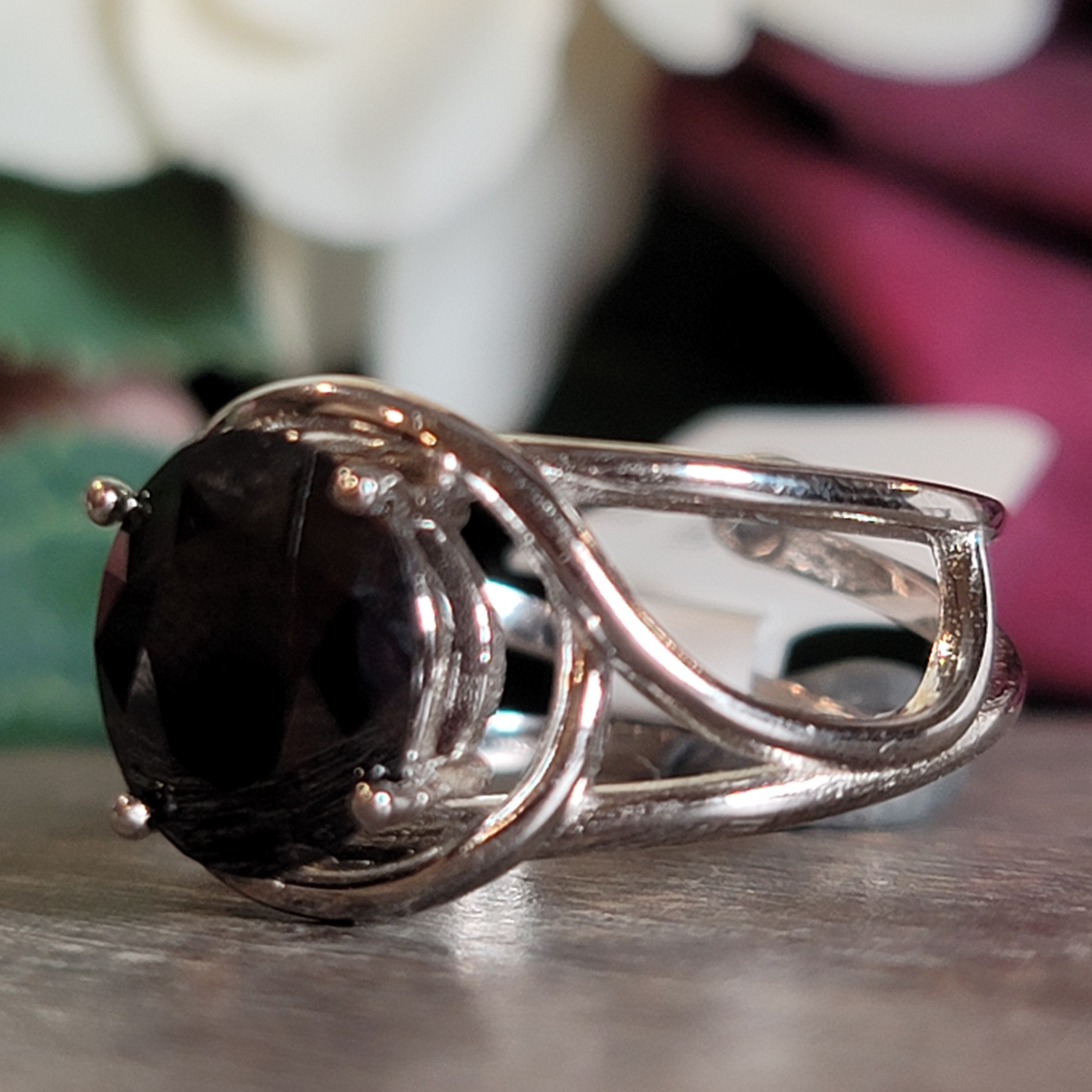 Rutile Packistan Adjustable Cuff Ring .925 Silver for Clarity, Mental & Emotional Strength