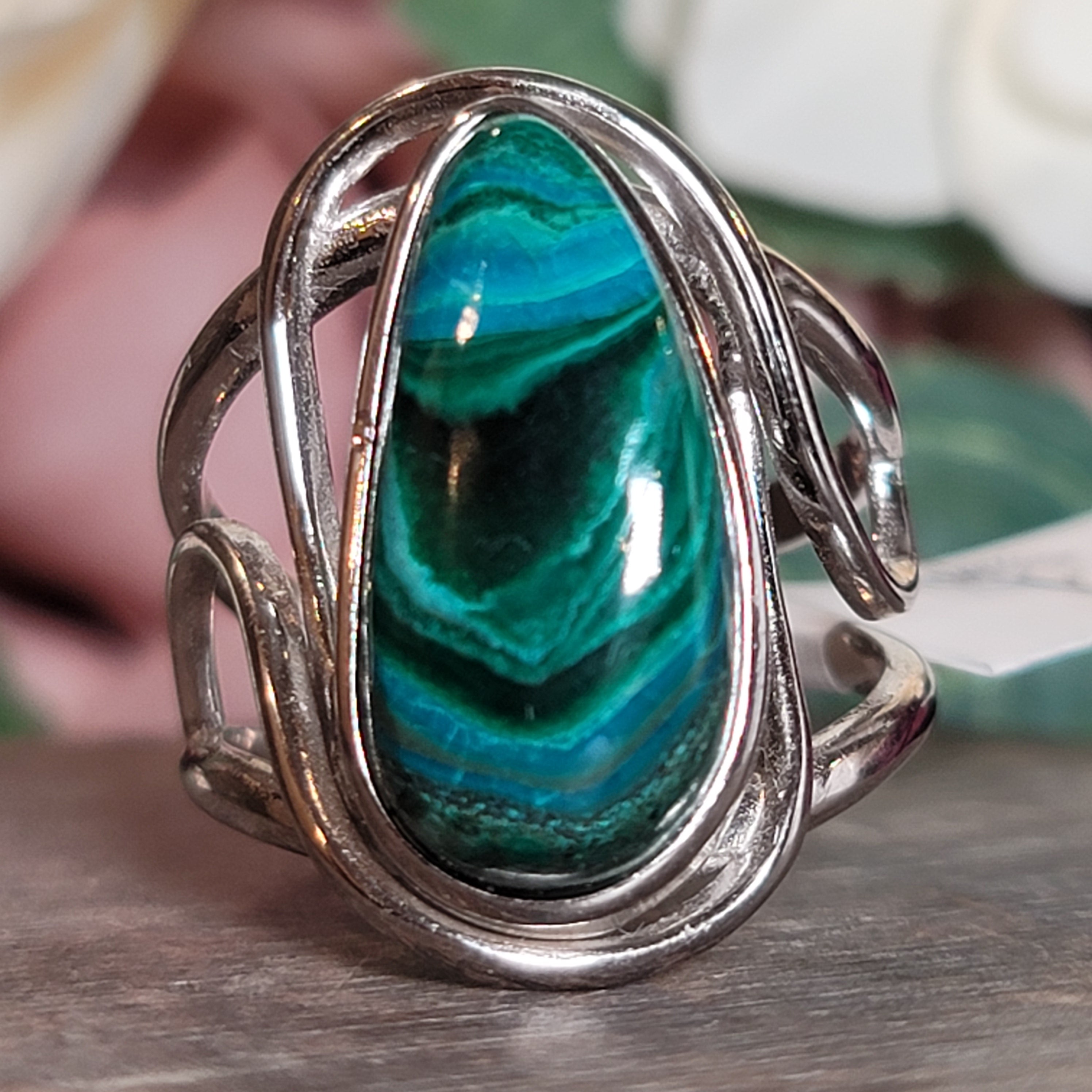 Malachola Ring .925 Silver for Abundance, Protection and Transformation