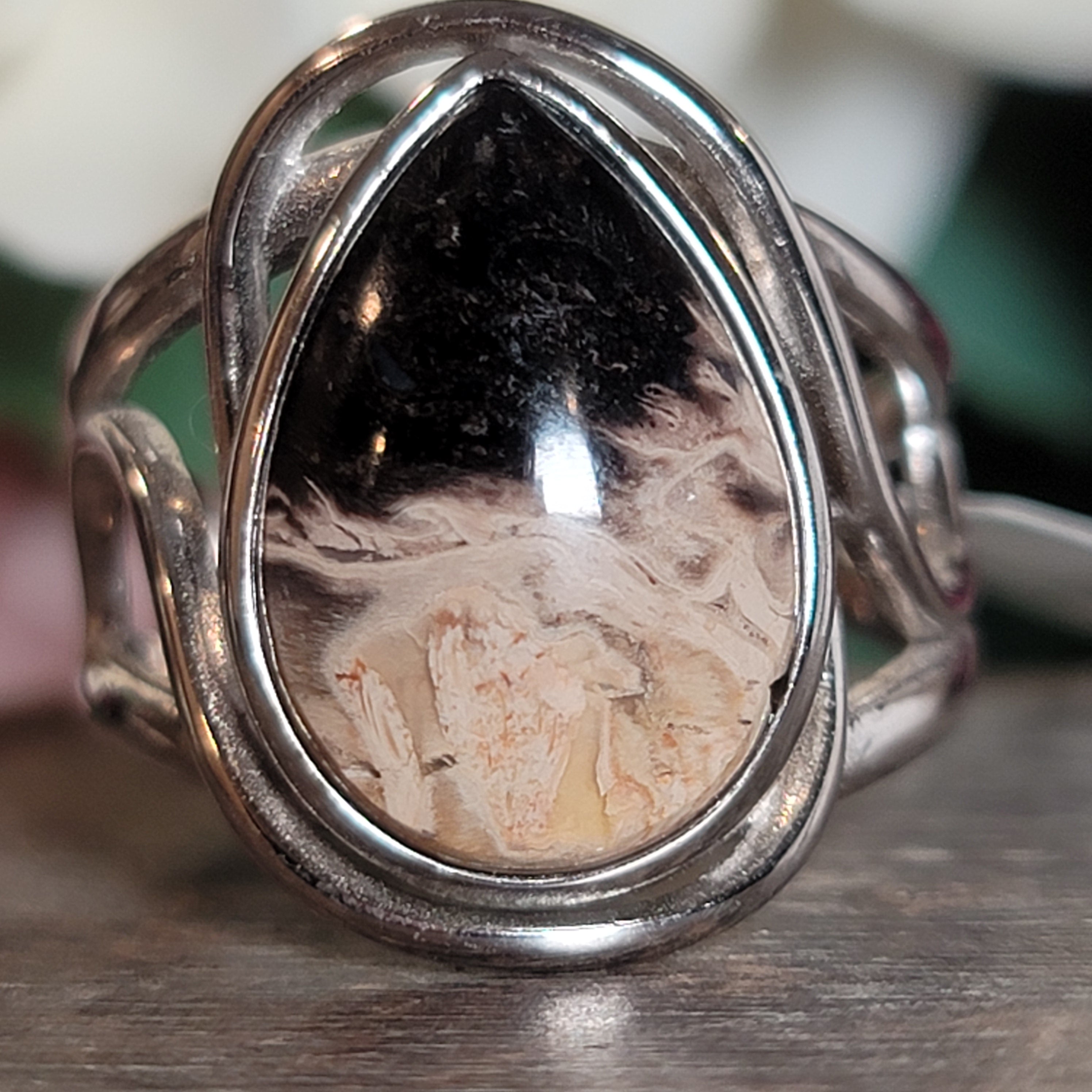 Palm Root Cuff Ring .925 Silver for Ancient Knowledge & Spiritual Transformation