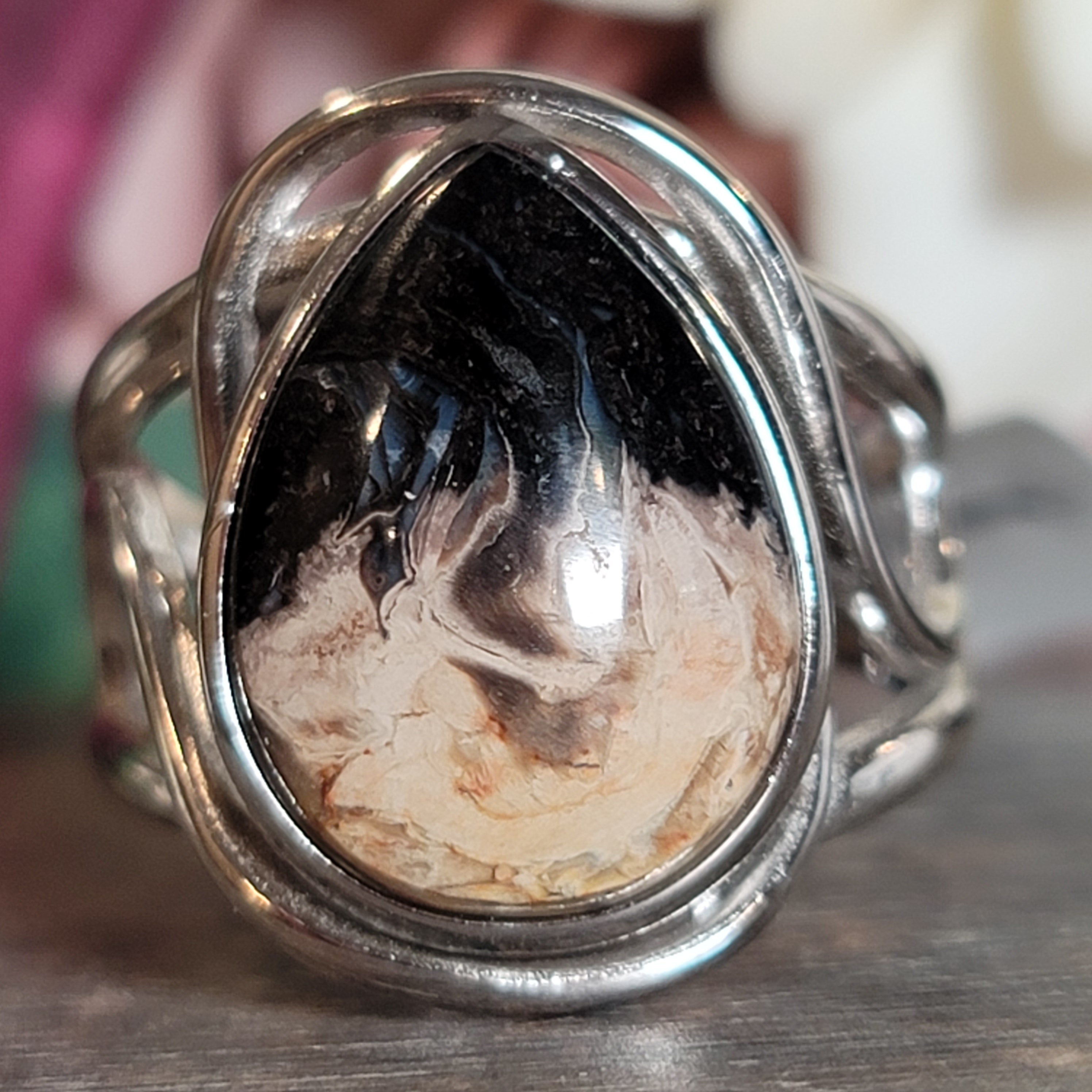 Palm Root Cuff Ring .925 Silver for Ancient Knowledge & Spiritual Transformation