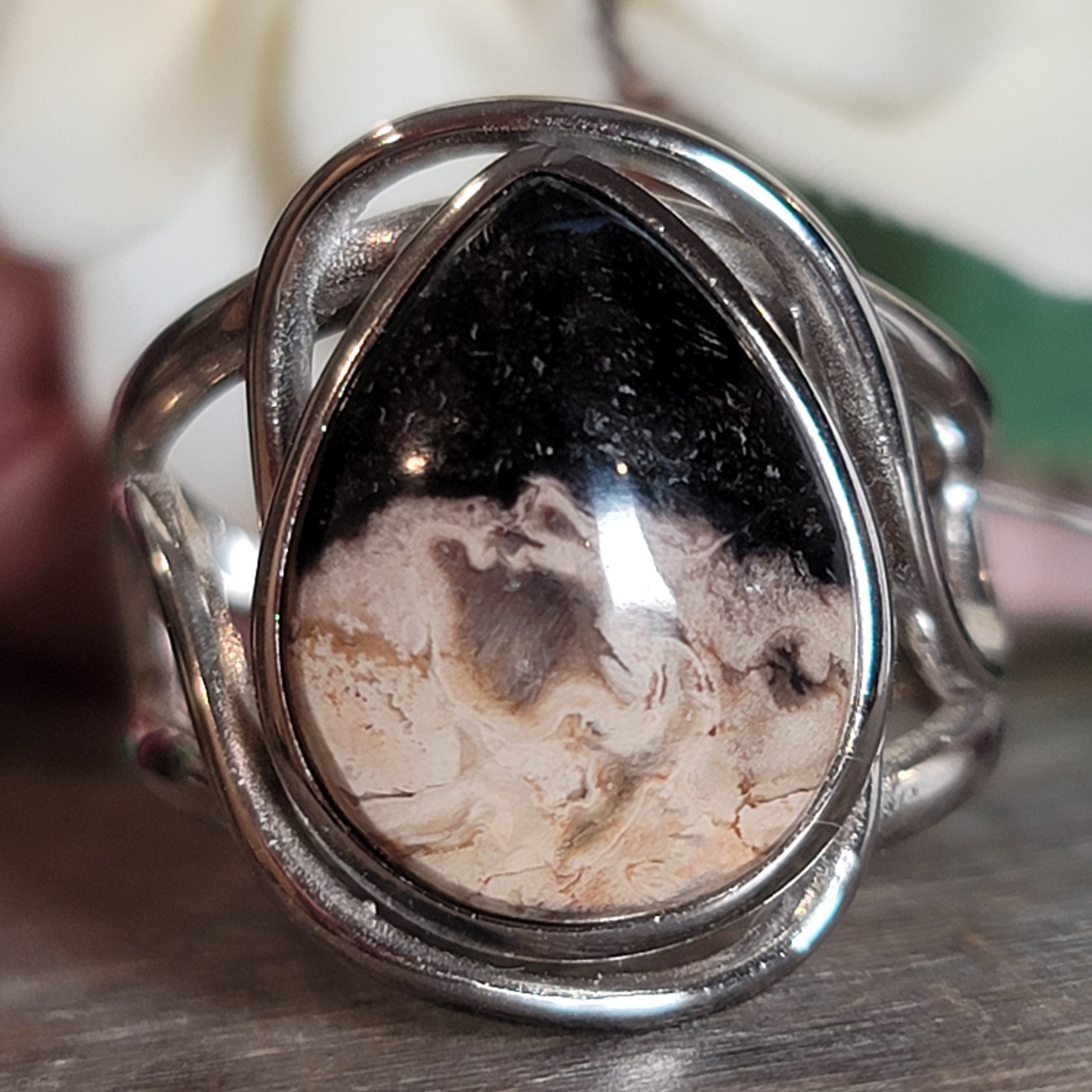 Palm Root Cuff Ring .925 Silver for Ancient Knowledge & Spiritual Transformation