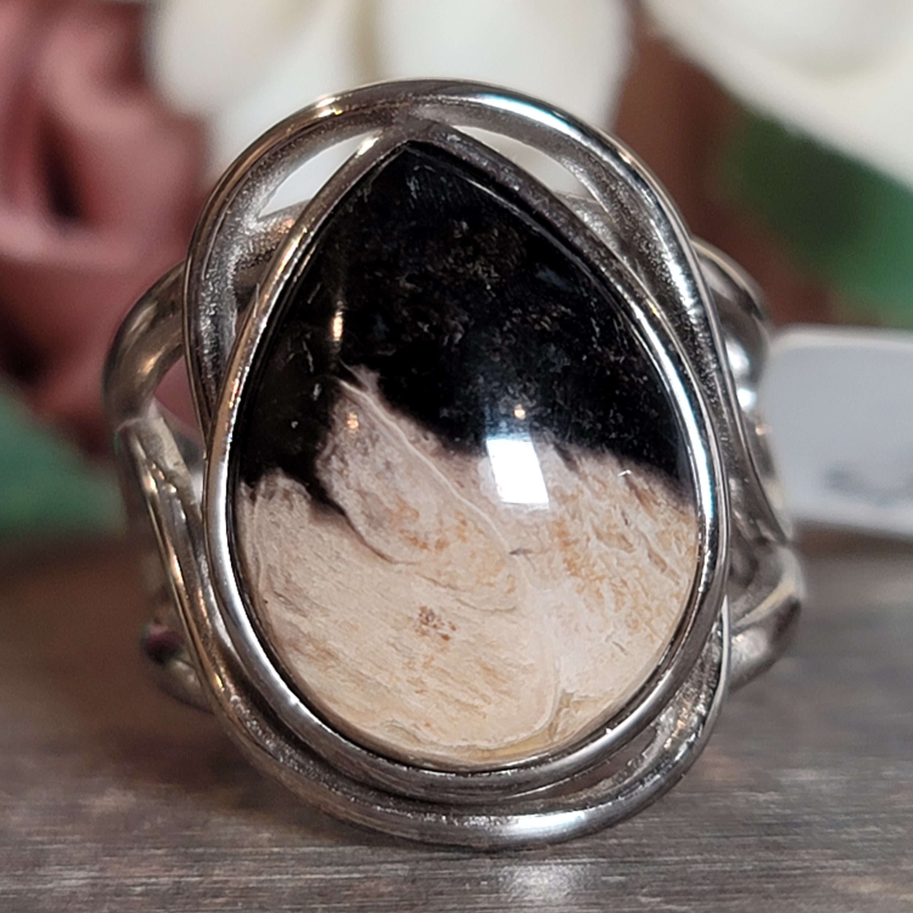 Palm Root Cuff Ring .925 Silver for Ancient Knowledge & Spiritual Transformation