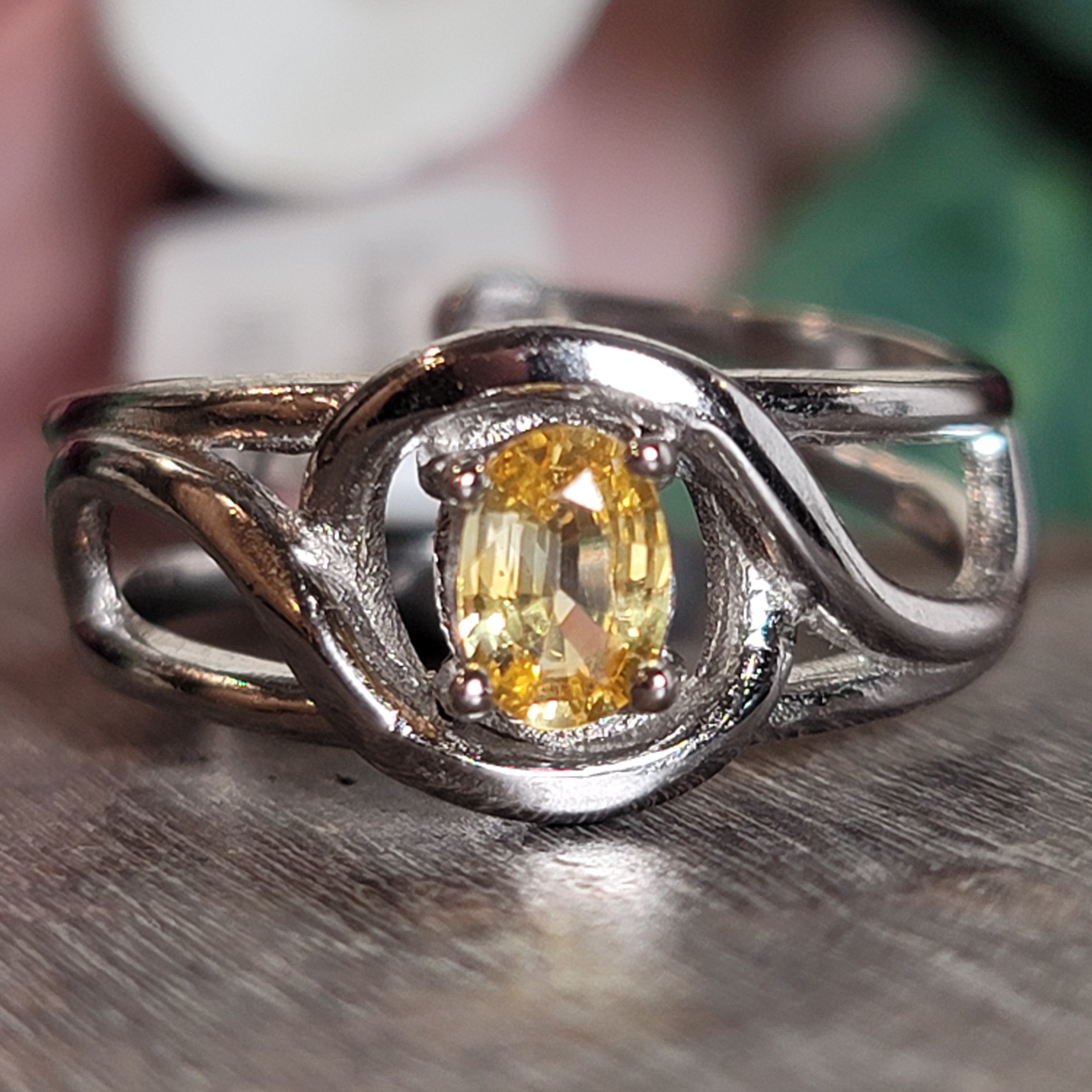 Chrysoberyl Cuff Ring .925 Silver for Supporting Overall Healing & Energy