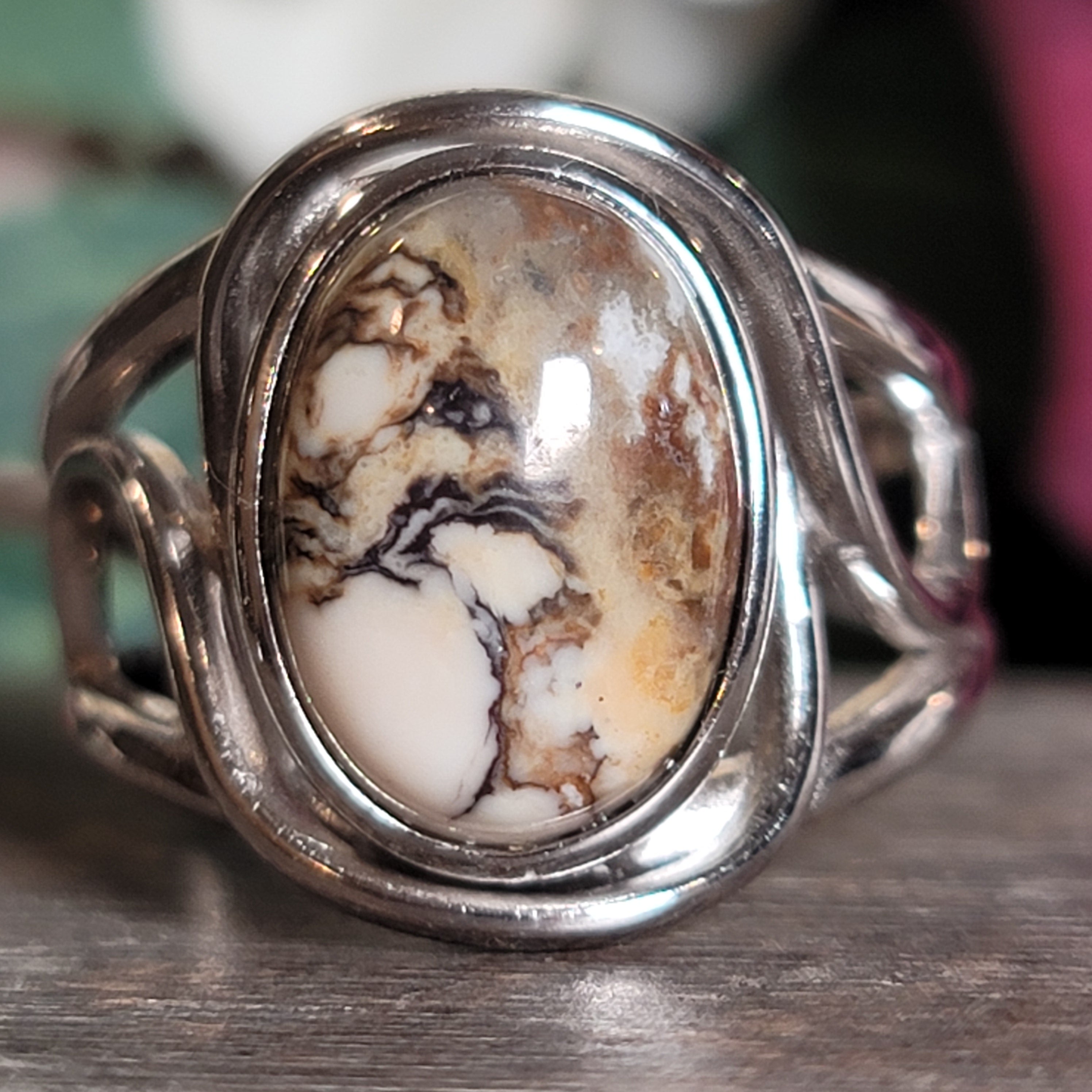 Wild Horse Cuff Ring .925 Silver for Grounding, Peace and Protection