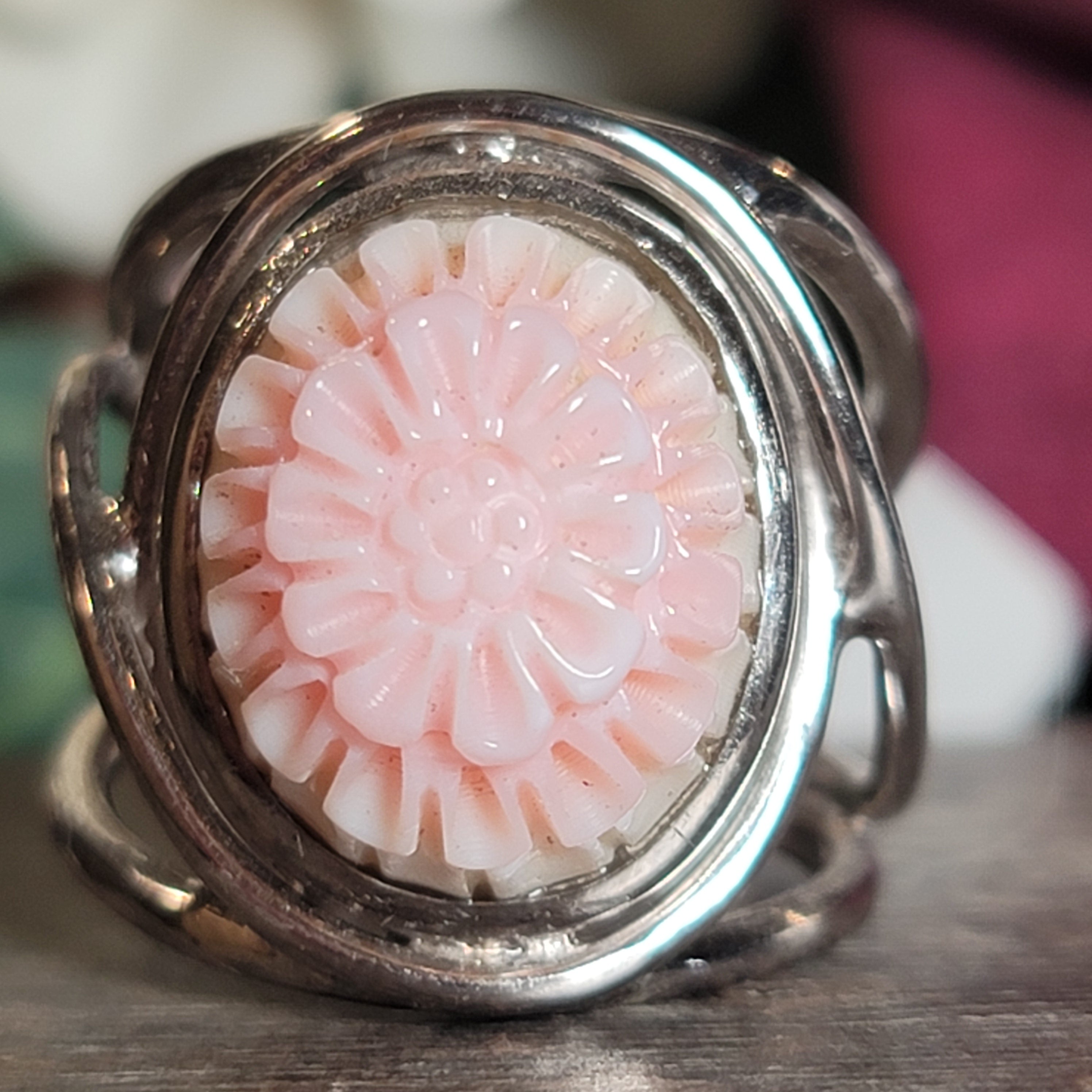 Conch Shell Cuff Ring .925 Silver for Purifying Your Environment