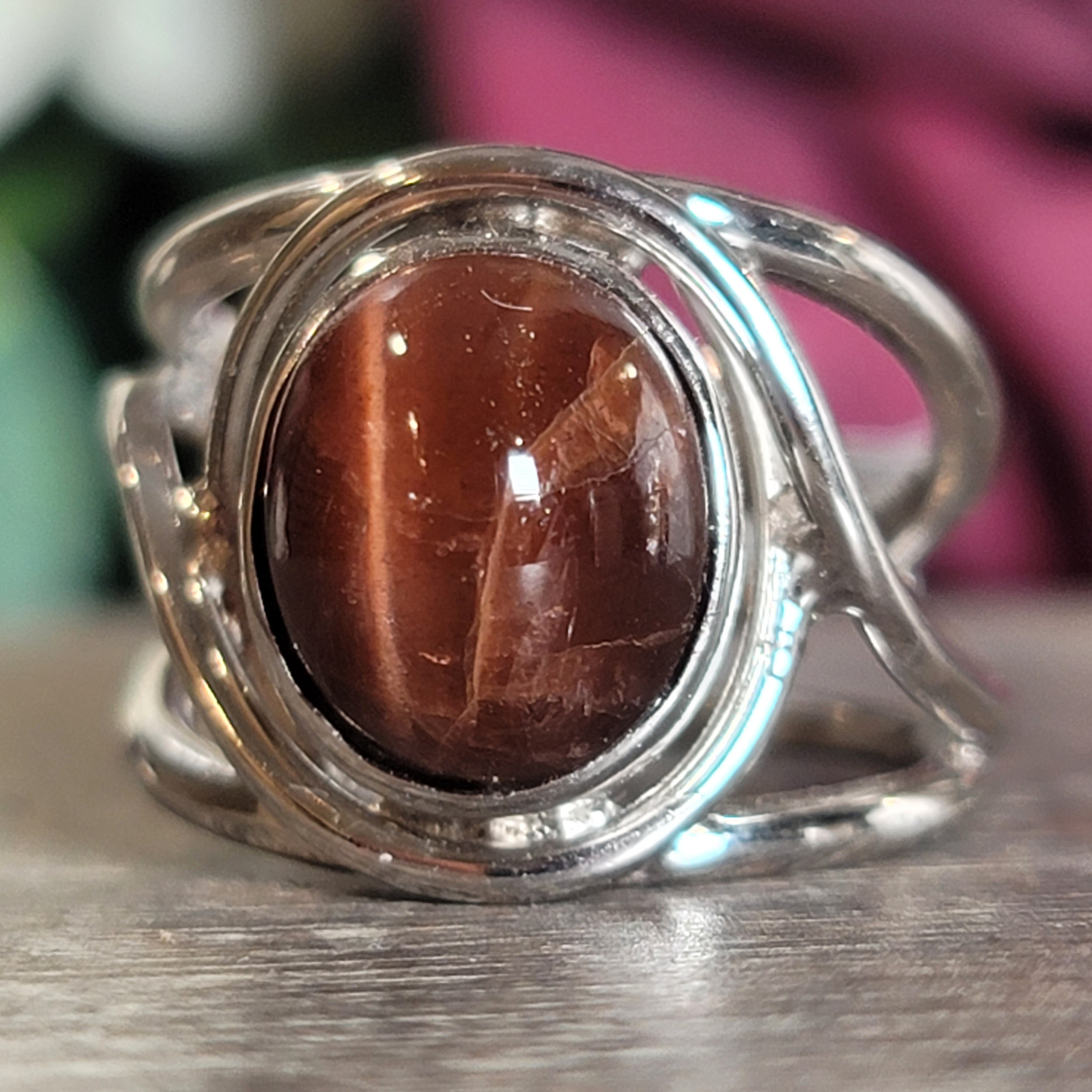 Cat's Eye Scapolite Midi Cuff Ring .925 Silver for Manifesting and Protection