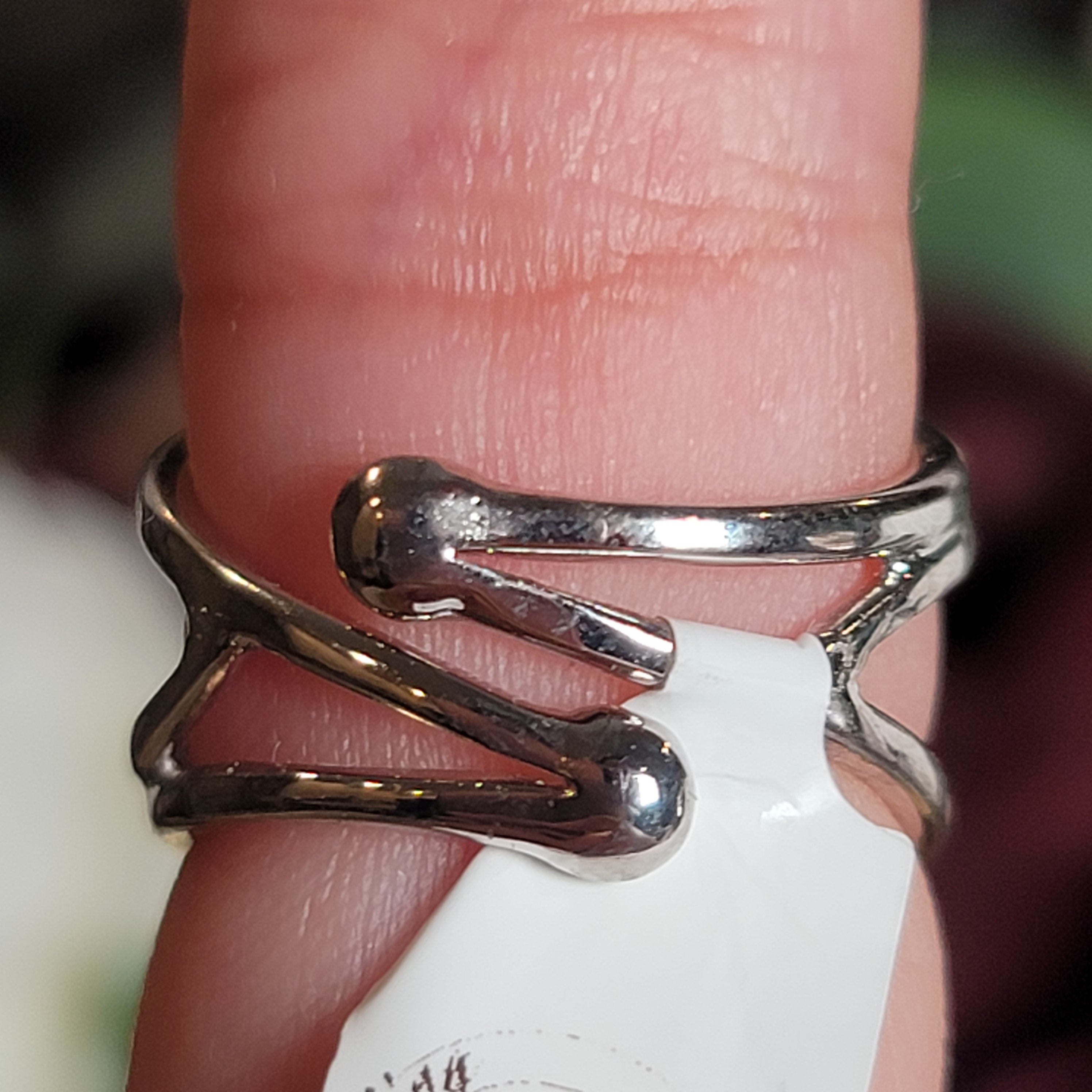 Black Tourmaline in Quartz Midi Cuff Ring .925 Sterling Silver for Powerful Protection and Aura Cleansing