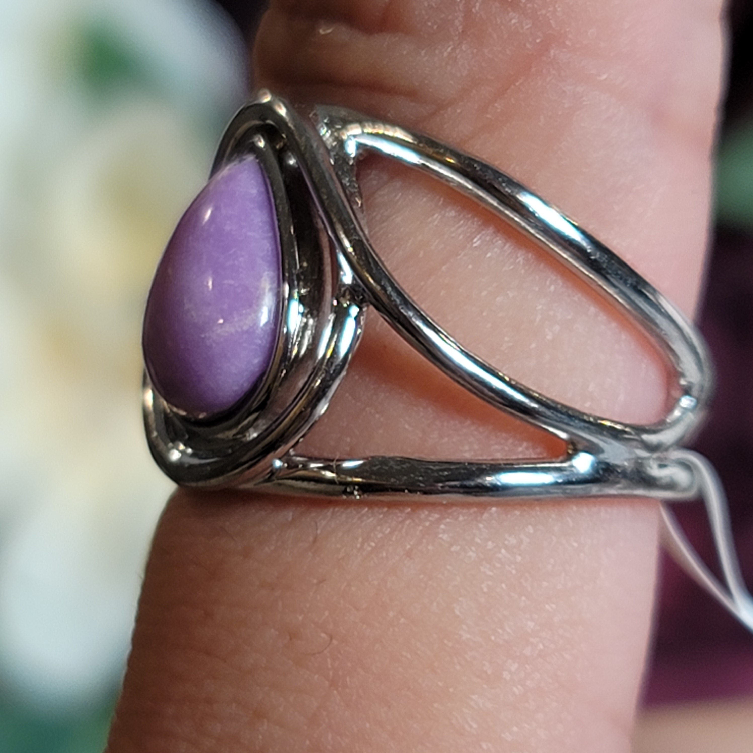 Phosphosiderite Midi Cuff Ring .925 Silver for Intuition, Meditation & Past Life Work