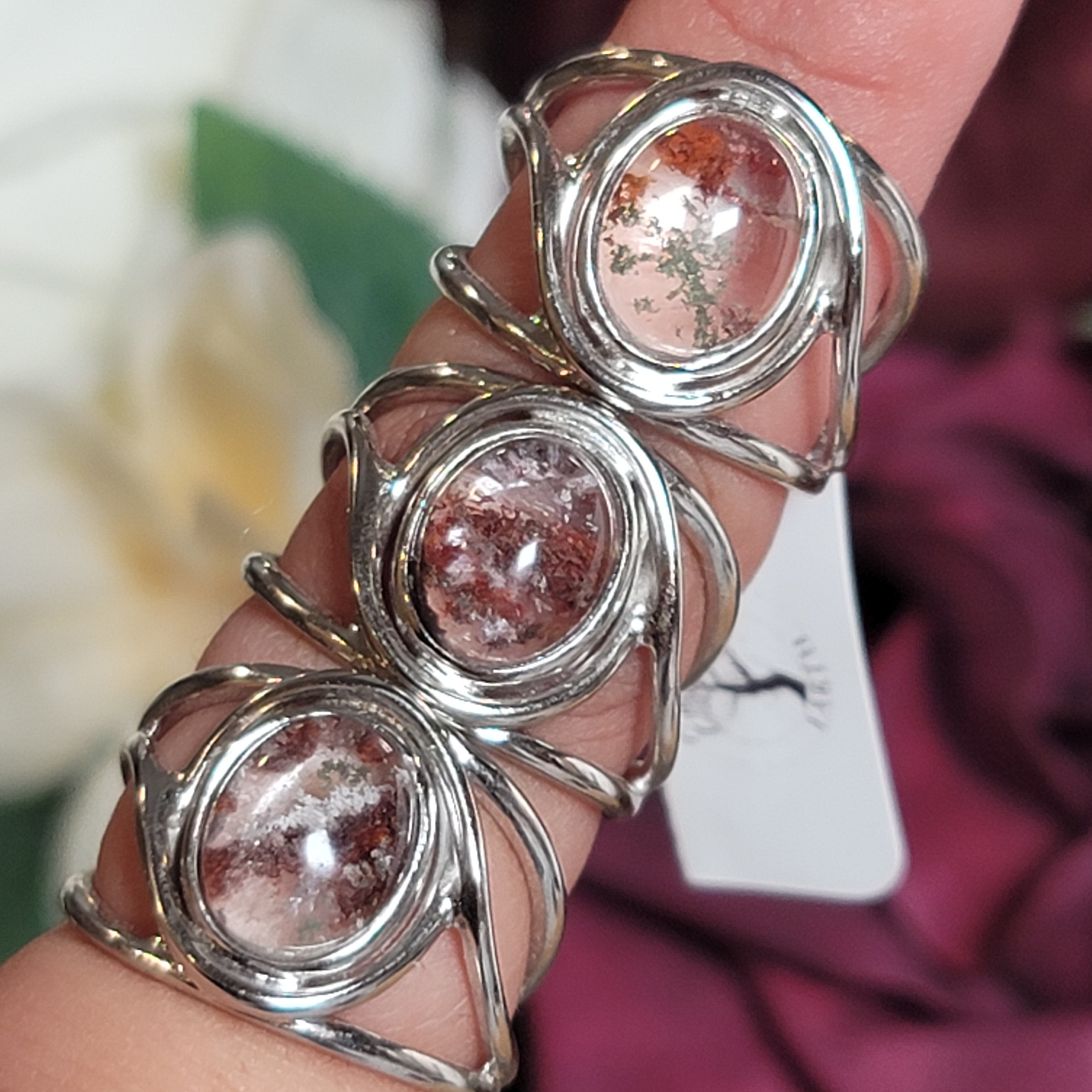 Garden Quartz Midi Cuff Ring .925 Sterling Silver for Insight, Meditat ...