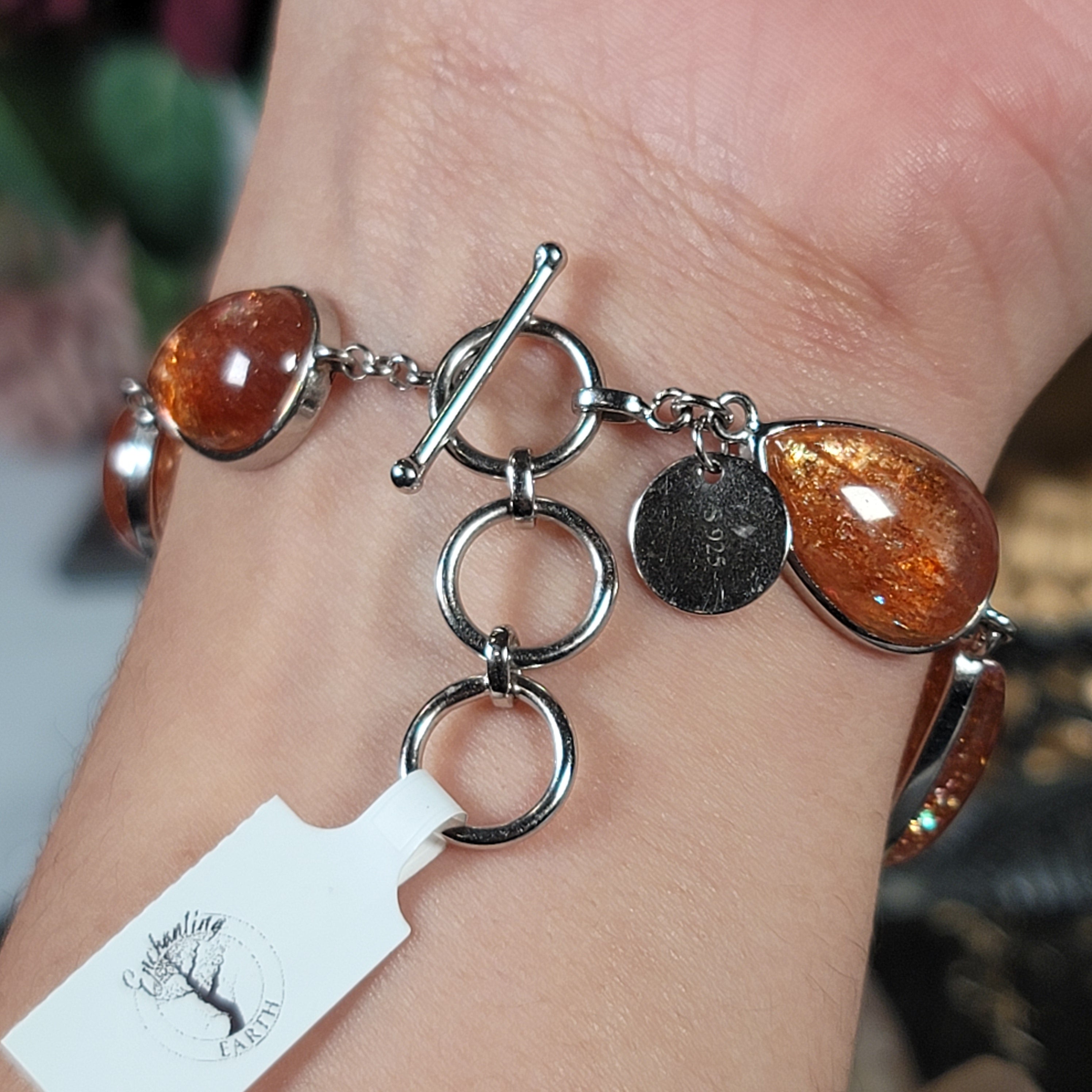 Sunstone Bracelet .925 Silver for Confidence, Joy, Leadership and Strength