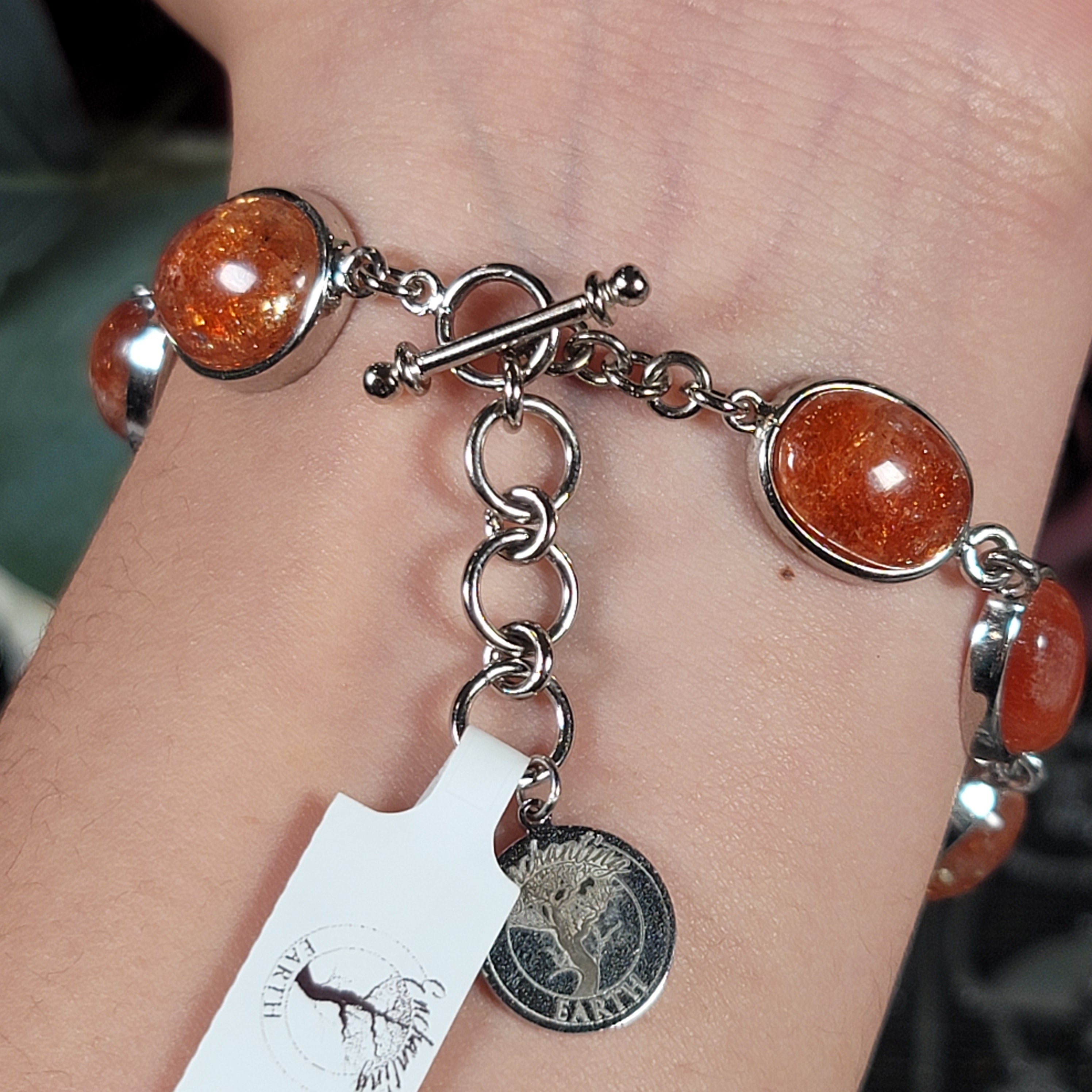 Sunstone Bracelet .925 Silver for Confidence, Joy, Leadership and Strength