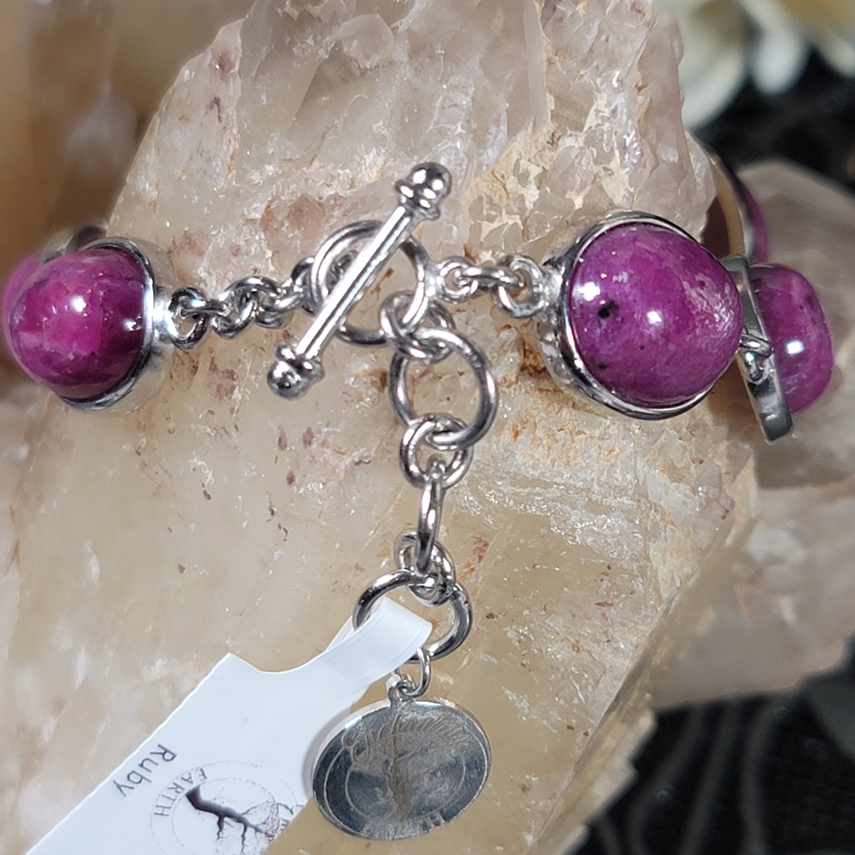 Ruby Bracelet .925 Silver for Abundance, Courage and Passion