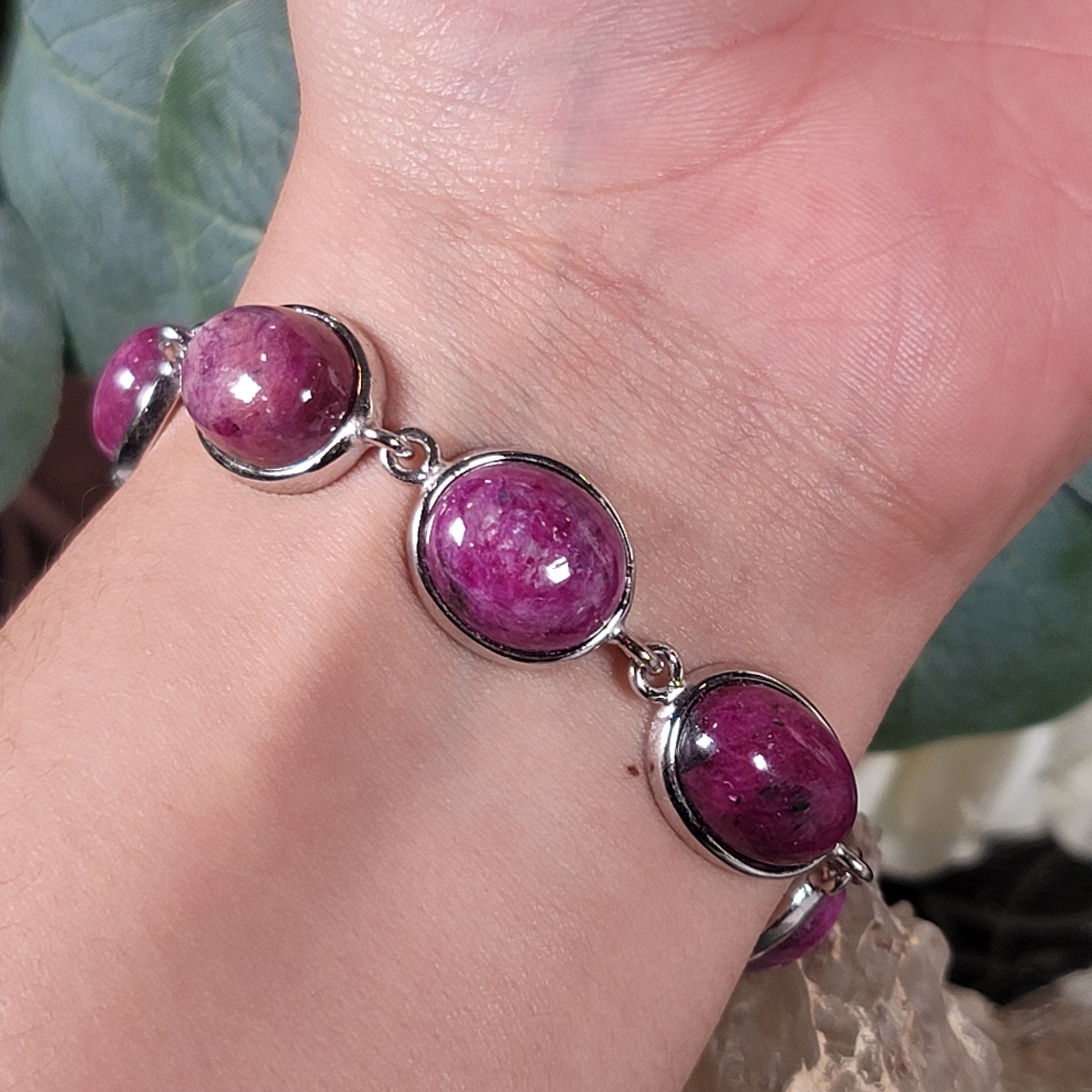 Ruby Bracelet .925 Silver for Abundance, Courage and Passion