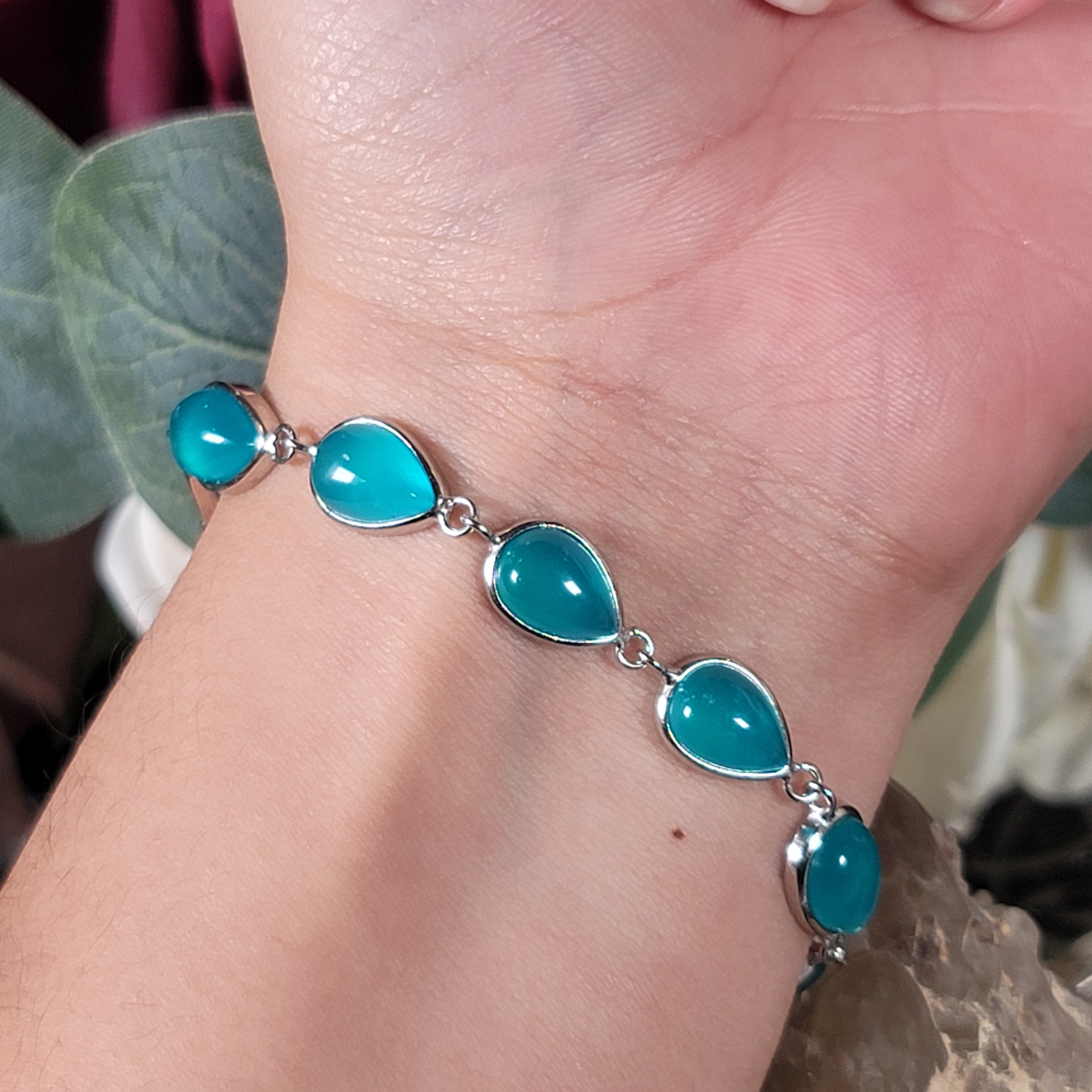 Gel Amazonite Bracelet .925 Silver for Speaking Your Truth