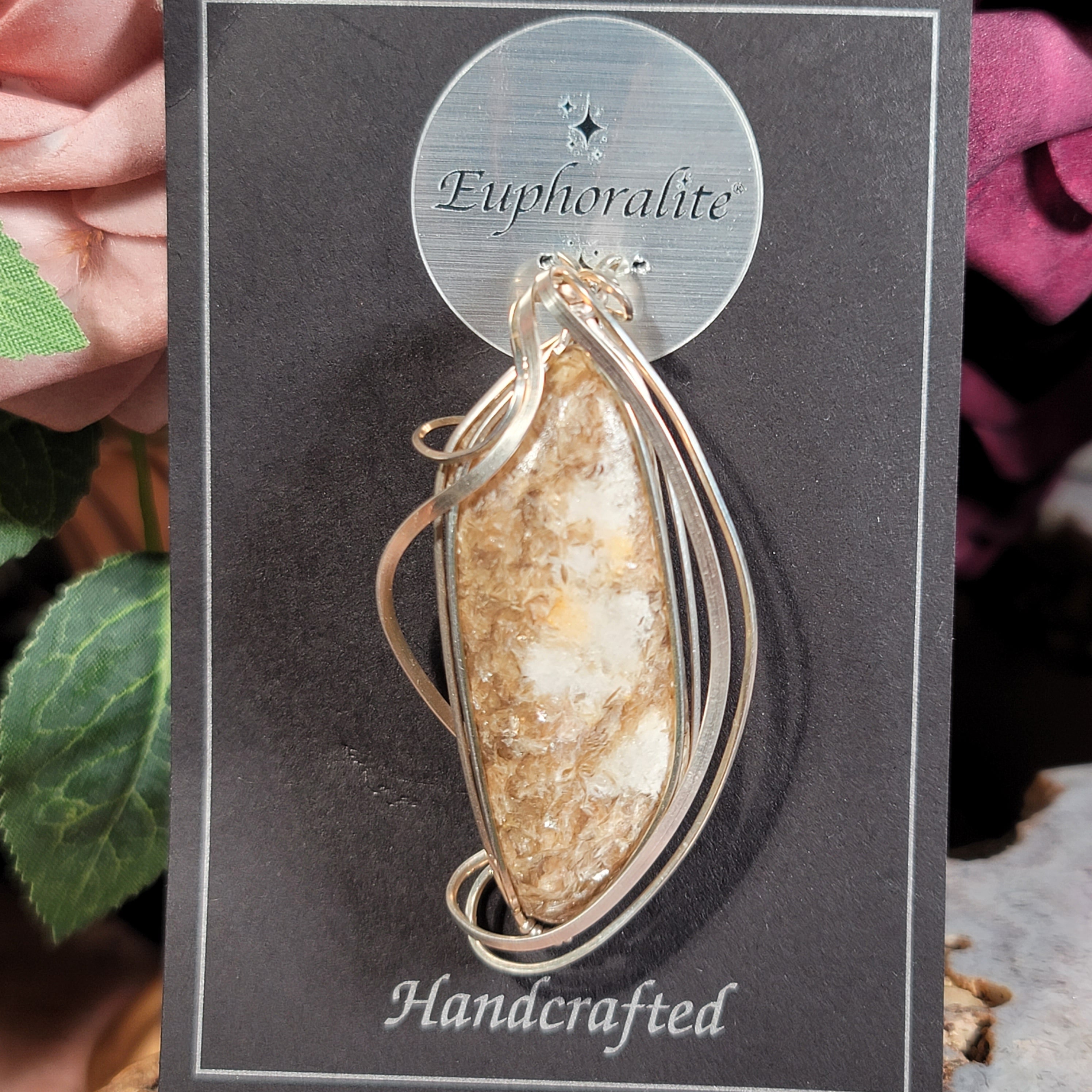 Golden Euphoralite Pendant for Creativity, Joy and Positivity