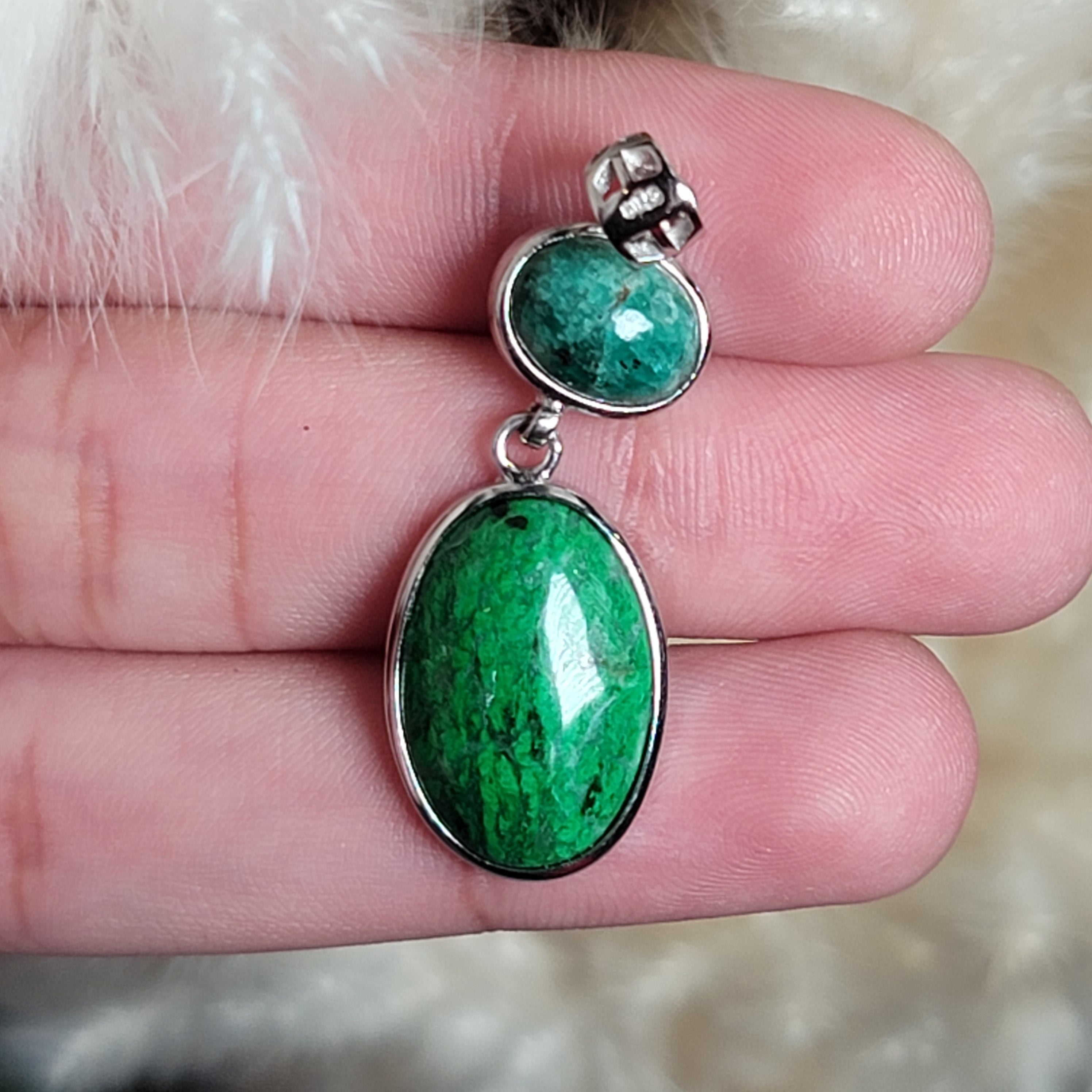 Maw Sit Sit Double Pendant .925 Silver for Attracting New Relationships and Opportunities