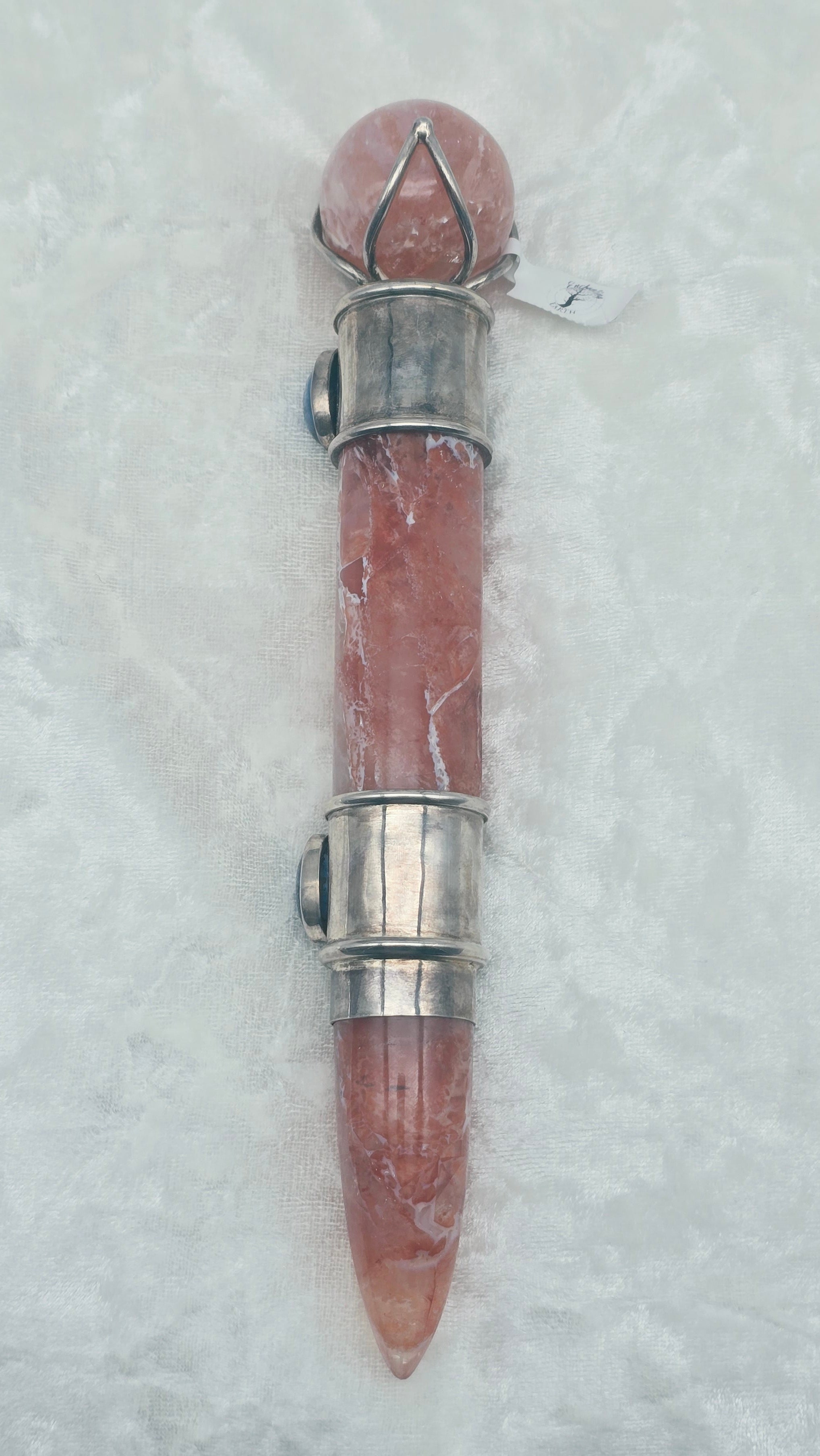 One of a Kind Magic Wand ~ Pink Fire Quartz with Blue Kyanite for Emotional Clarity and Energetic Expansion