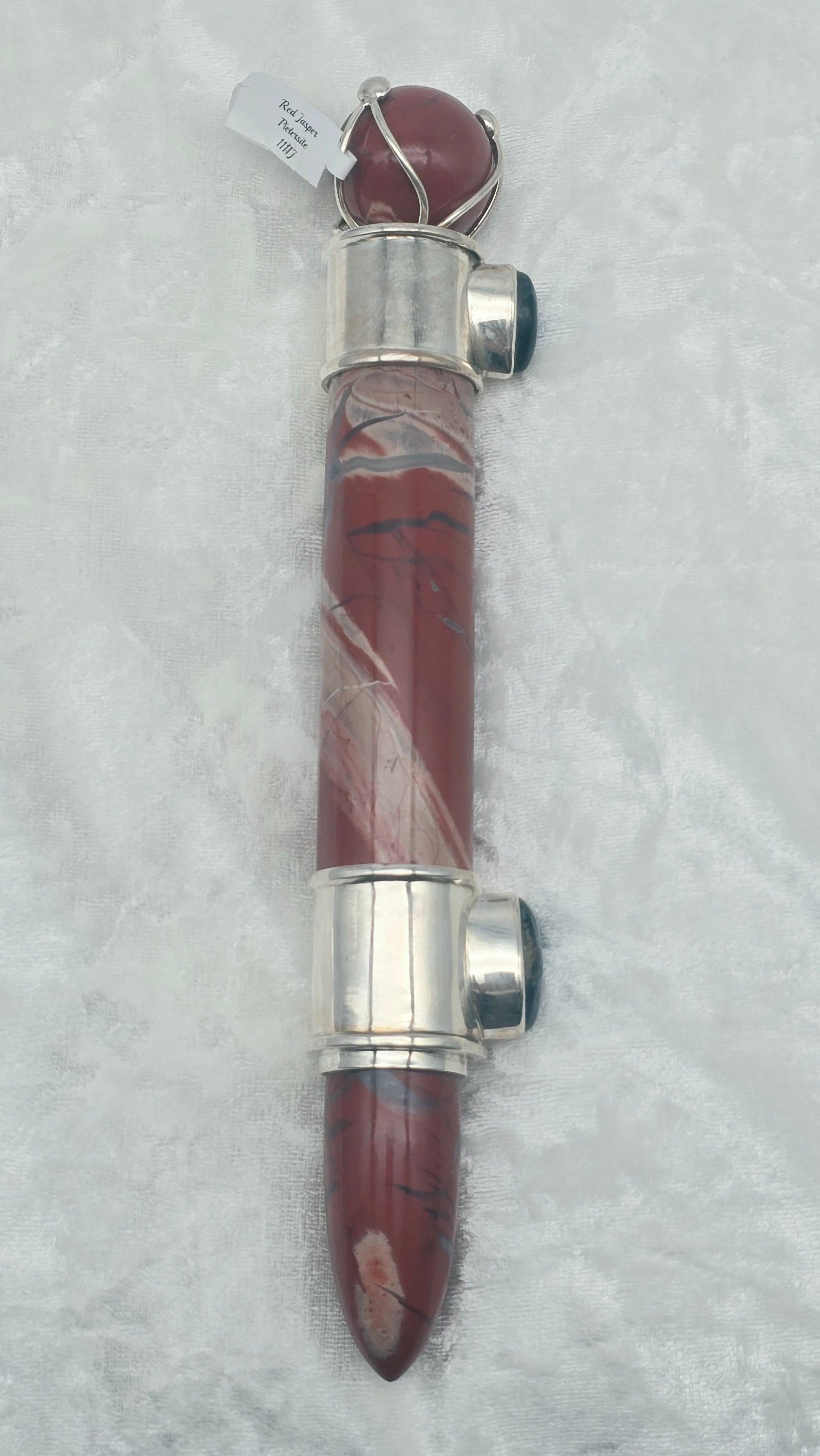 One of a Kind Magic Wand ~ Red Jasper with Pietersite for Strength, Resilience and Emotional Balance