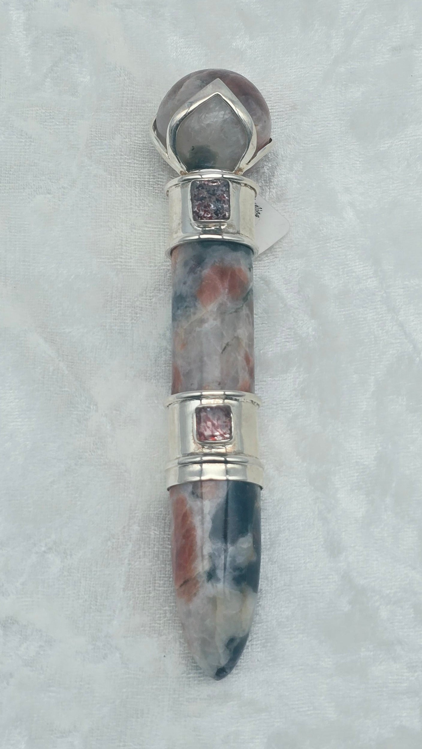 One of a Kind Magic Wand ~ Sunstone Iolite with Super 7 Gemstones for Confidence, Leadership and Enhanced Intuitive Gifts
