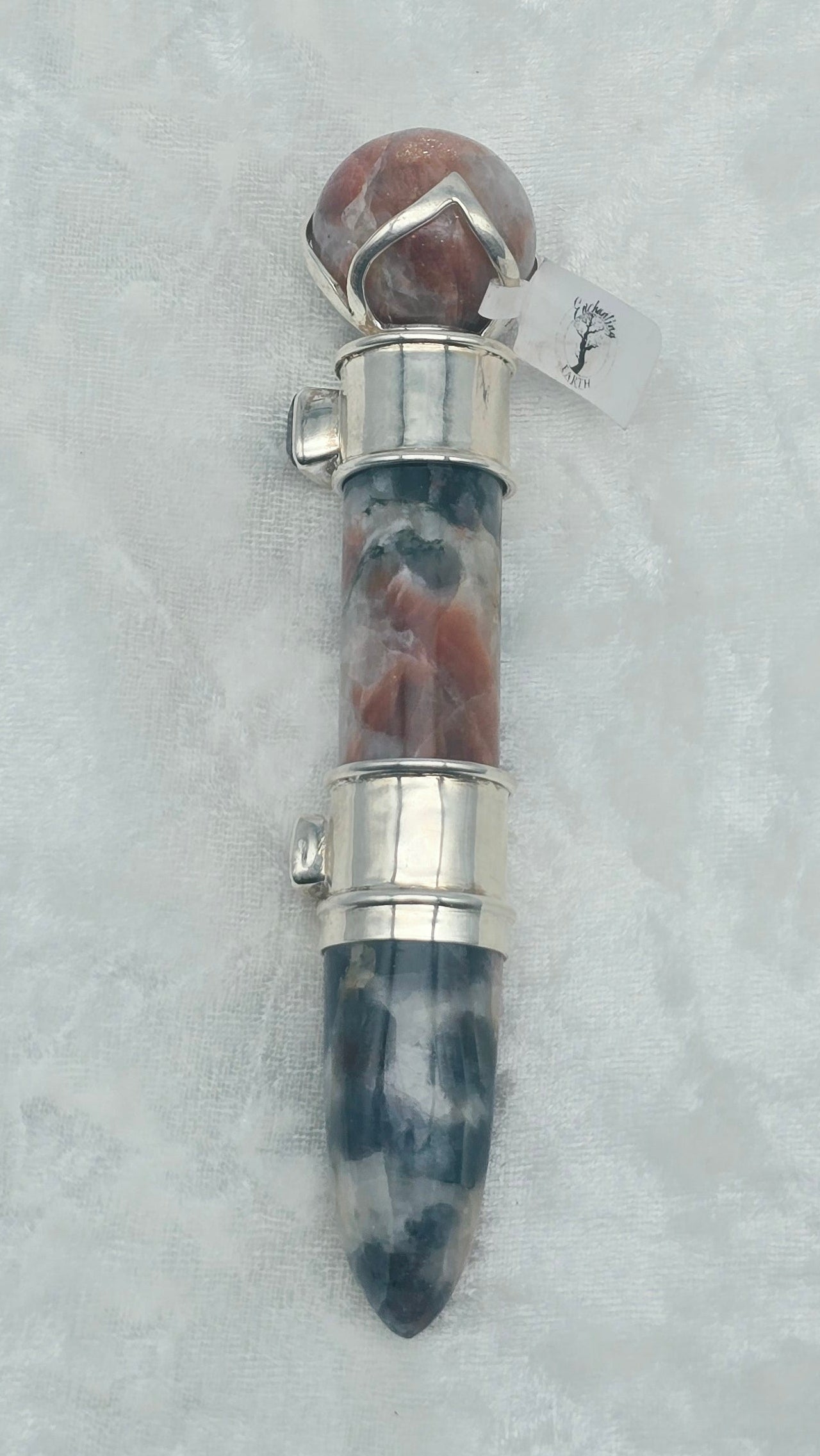 One of a Kind Magic Wand ~ Sunstone Iolite with Super 7 Gemstones for Confidence, Leadership and Enhanced Intuitive Gifts