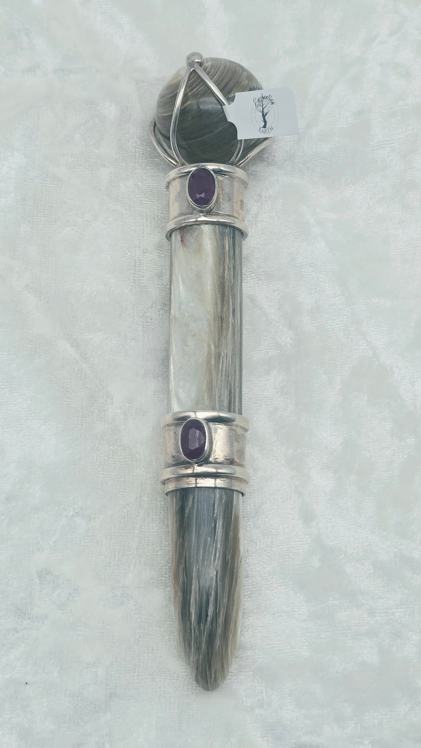 One of a Kind Magic Wand ~ Muscovite with Ruby Wand for Intuitive Guidance, Love and Manifesting your Heart's Desires (Copy)