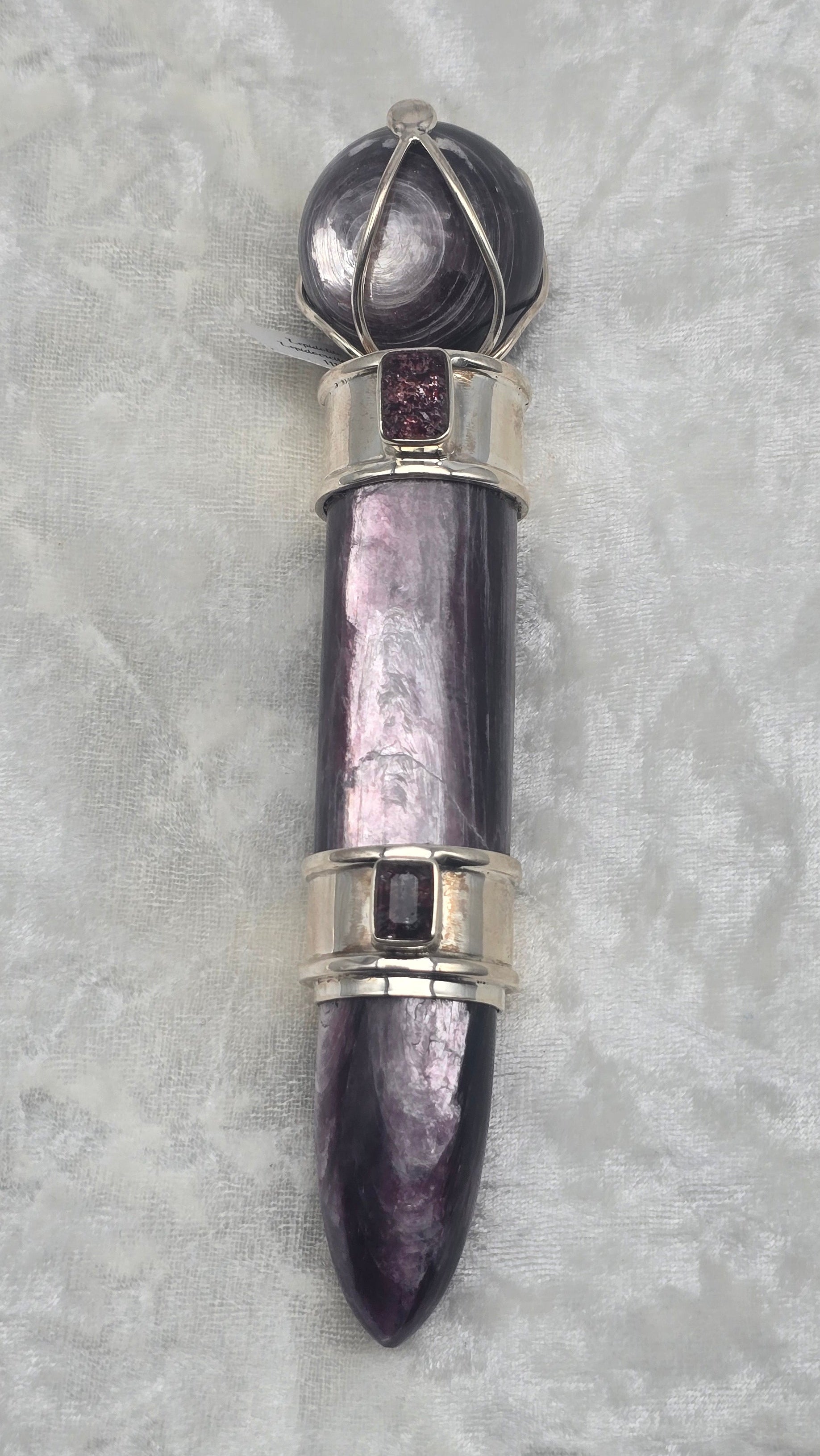 One of a Kind Magic Wand ~ Lepidolite with Lepidocrocite in Quartz Gemstones for Manifesting your Desires and Transforming your Reality
