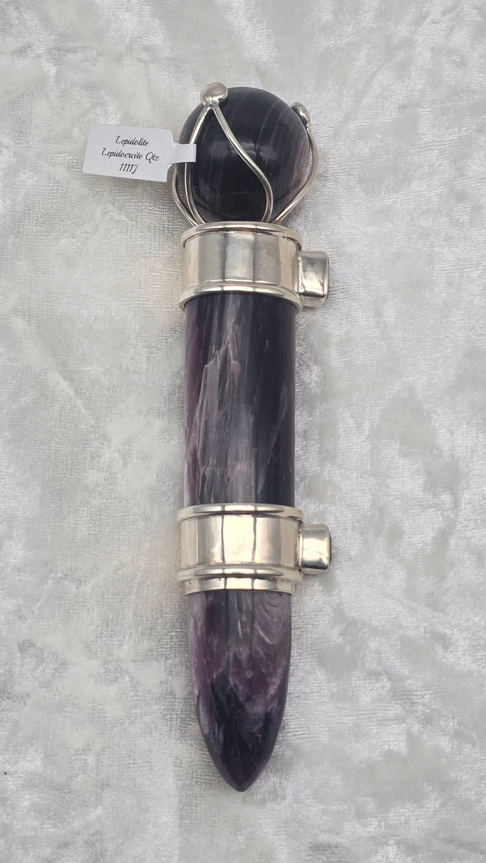 One of a Kind Magic Wand ~ Lepidolite with Lepidocrocite in Quartz Gemstones for Manifesting your Desires and Transforming your Reality