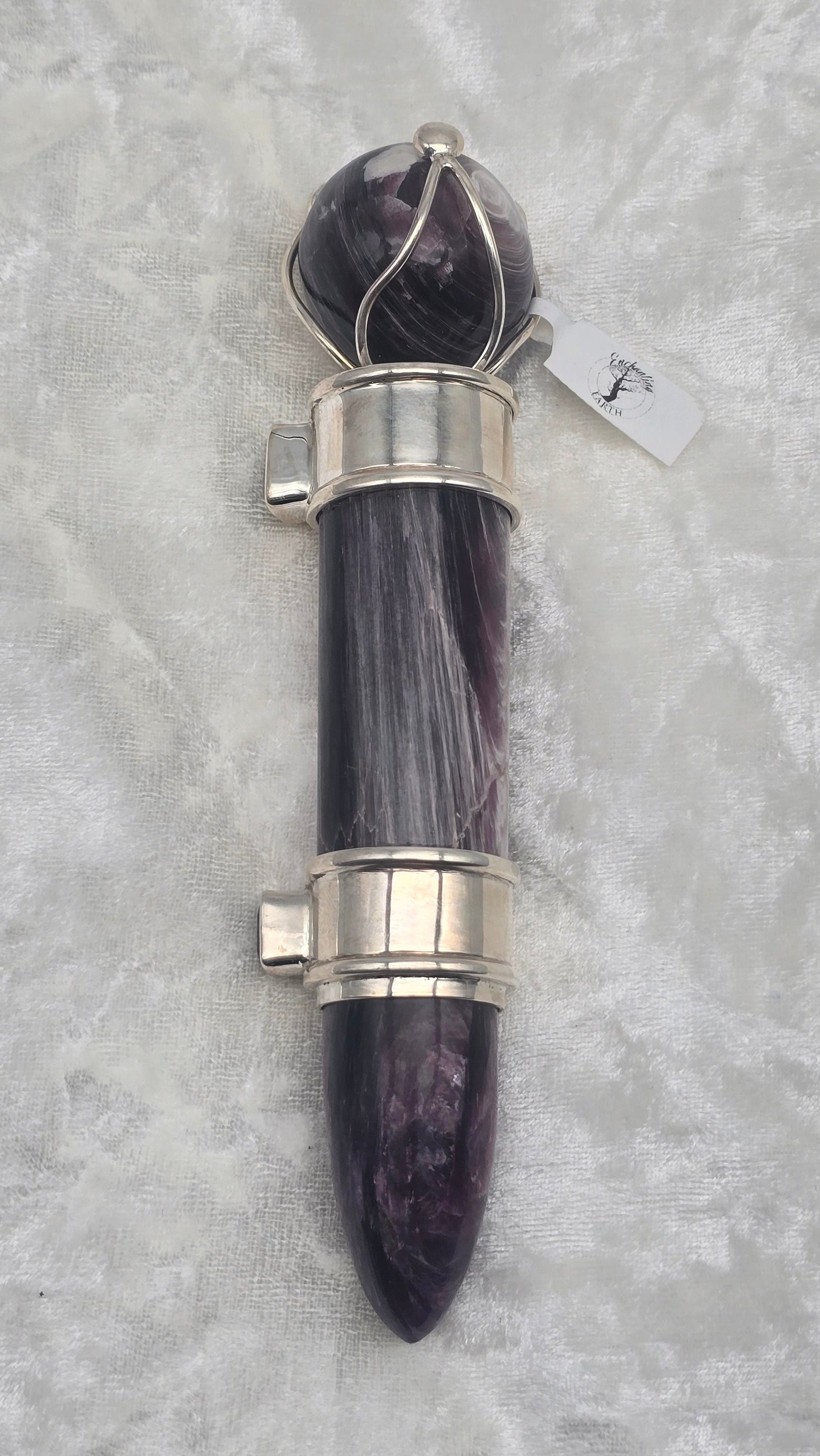 One of a Kind Magic Wand ~ Lepidolite with Lepidocrocite in Quartz Gemstones for Manifesting your Desires and Transforming your Reality