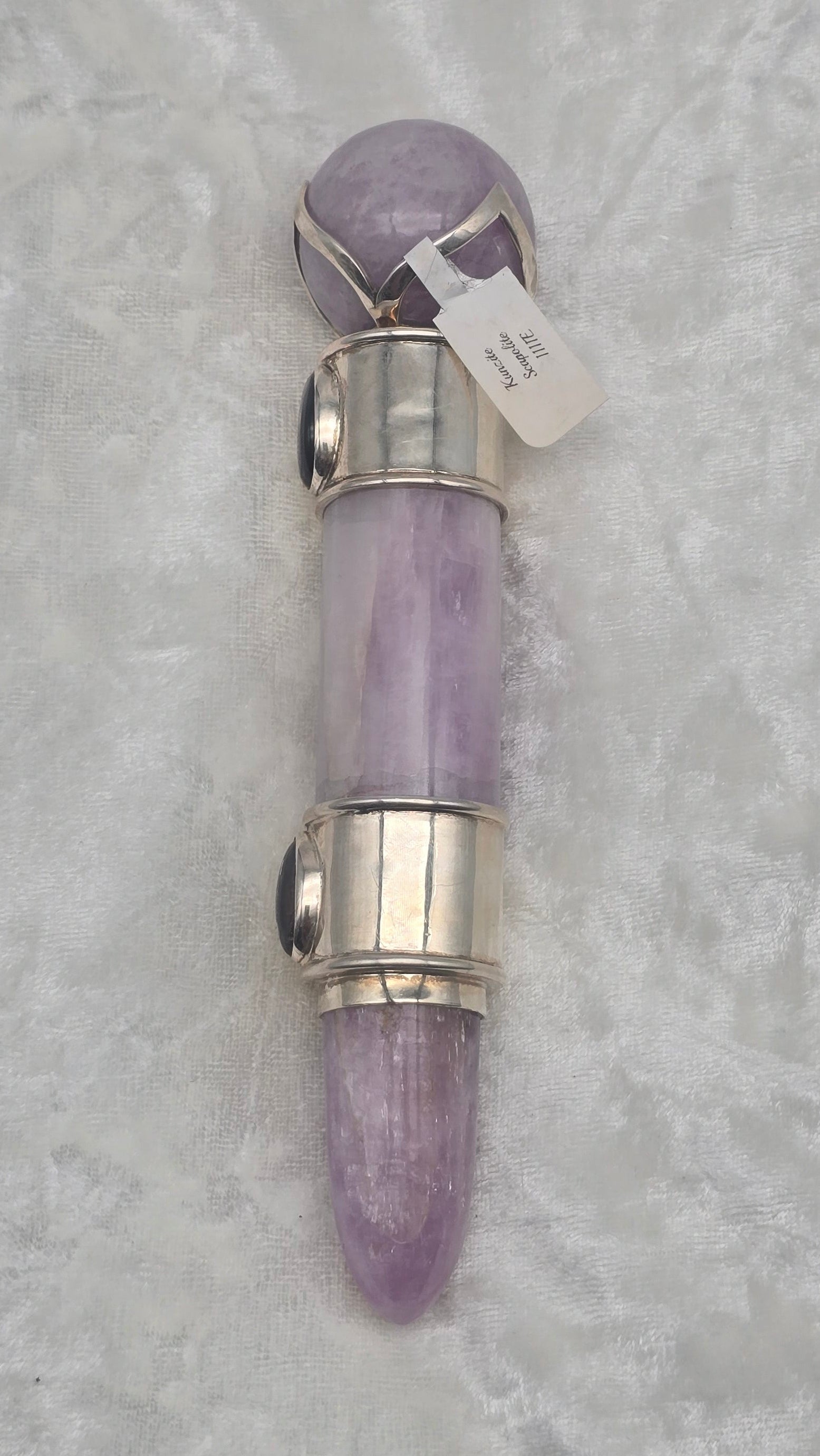 One of a Kind Magic Wand ~ Kunzite with Scapolite Gemstones for Transformation, Heart Healing and Self-Discovery