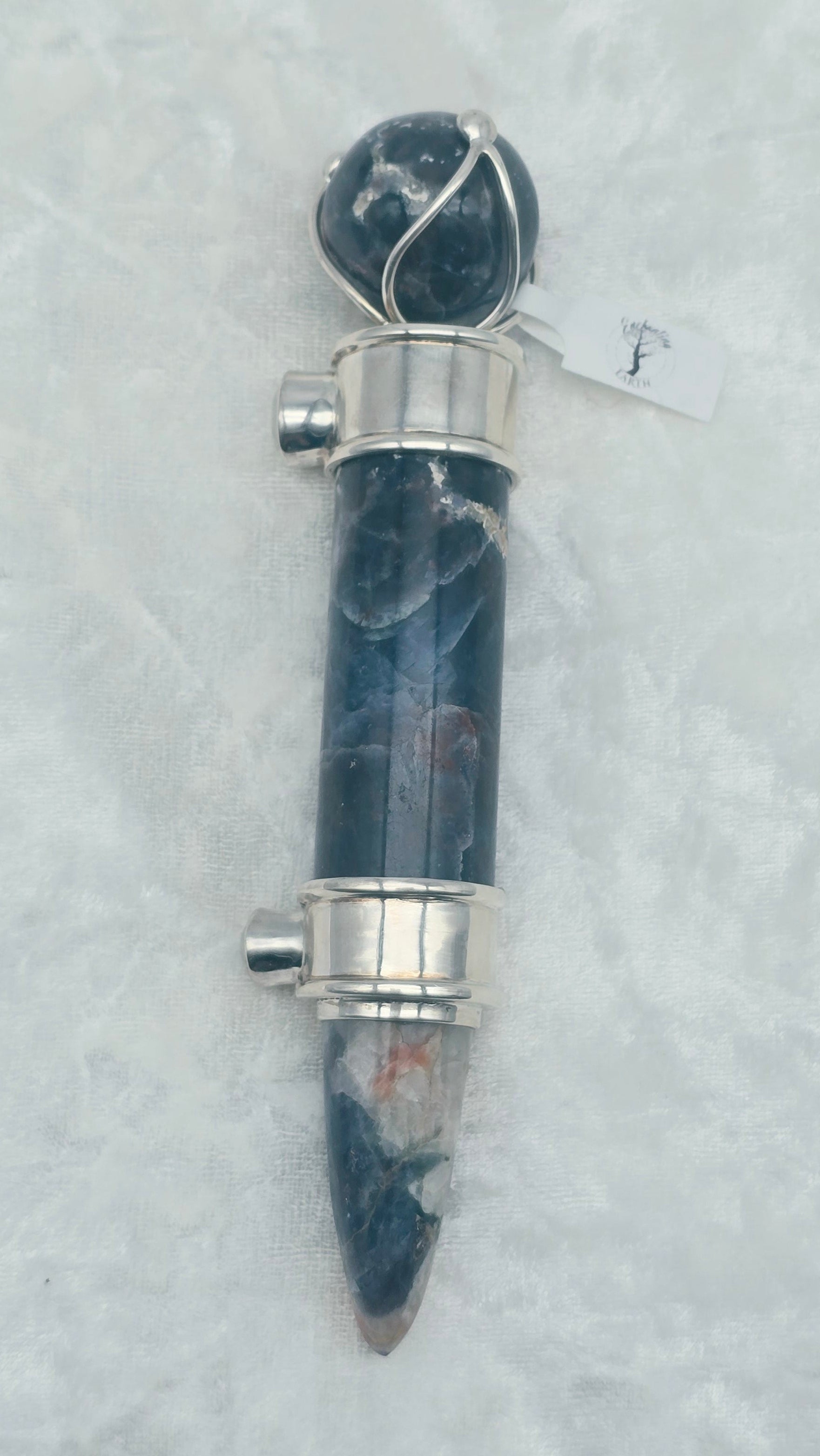 One of a Kind Magic Wand ~ Iolite Sunstone with Moonstone Gemstones for Confidence, Leadership and Enhanced Intuitive Gifts (Copy)