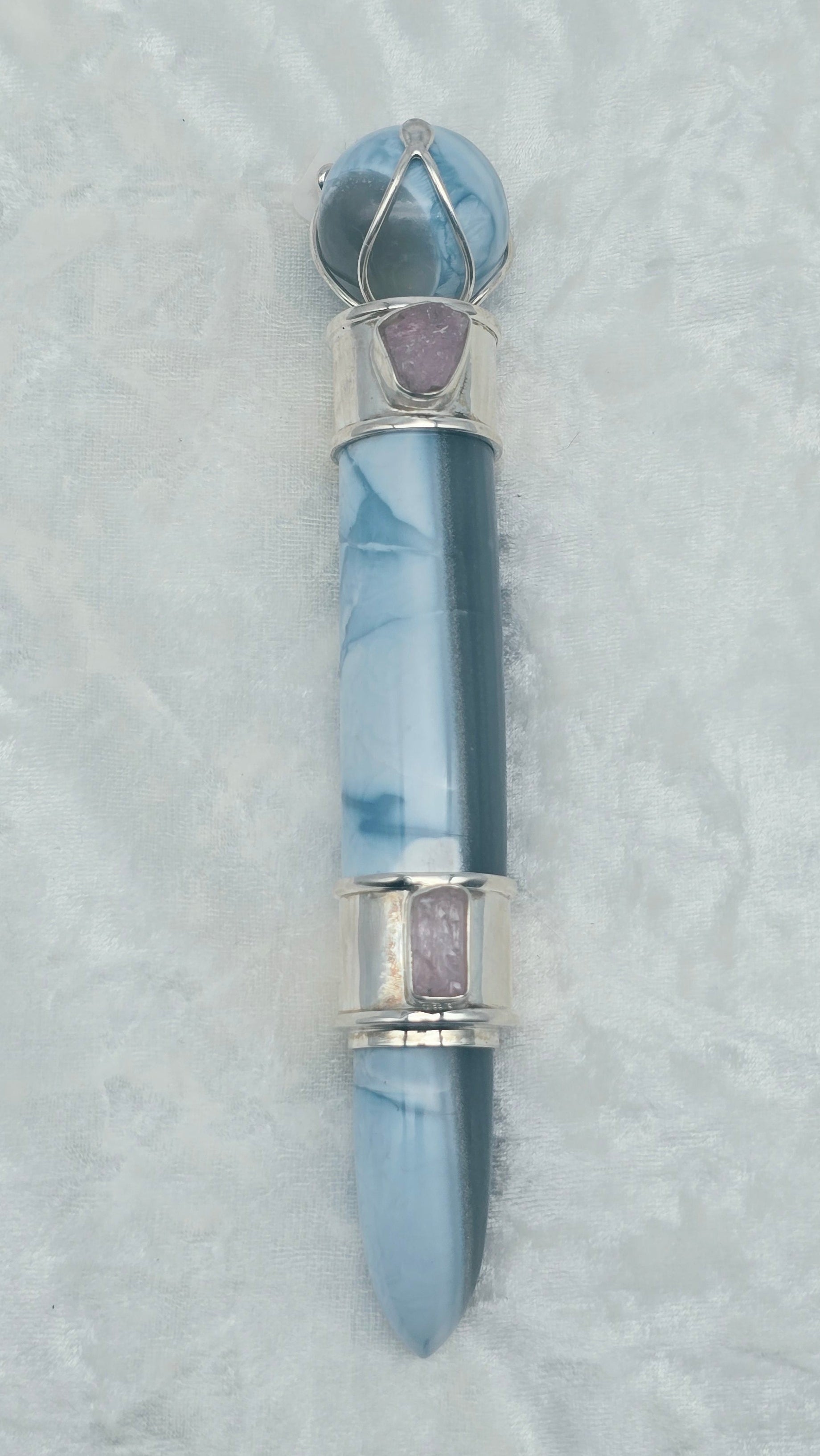 One of a Kind Magic Wand ~ Owyhee Opal and Kunzite Wand for Balance, Awareness and Love (Copy)