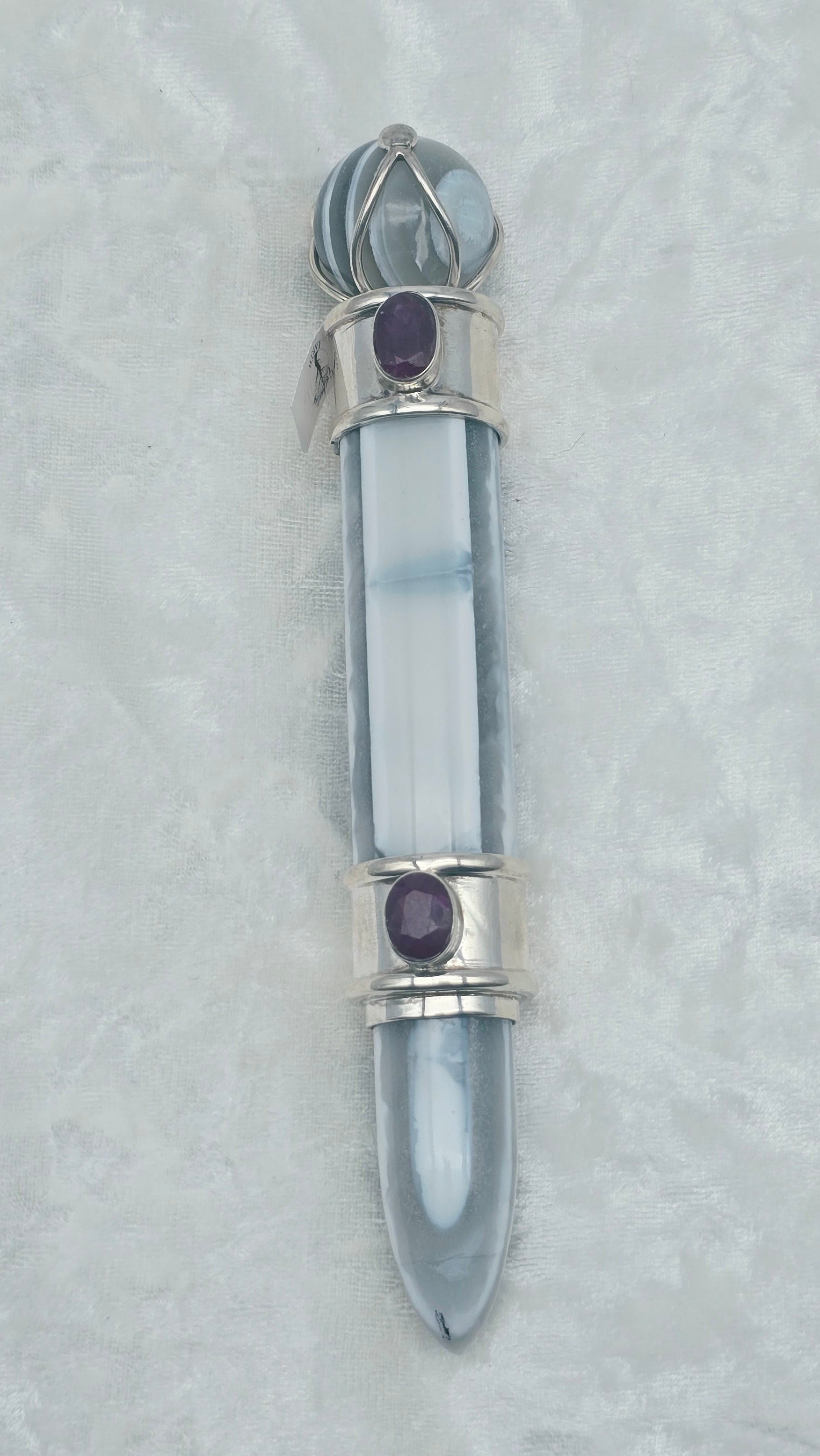 One of a Kind Magic Wand ~ Owyhee Opal with Ruby Wand for Intuitive Guidance, Love and Manifesting your Heart's Desires (Copy) (Copy)