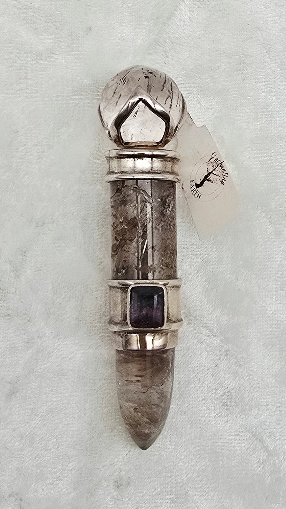 One of a Kind Magic Wand ~ Pink Fire Quartz with Bicolor Tourmaline gemstone and Tourmaline in Quartz Spherefor Emotional Clarity and Energetic Expansion