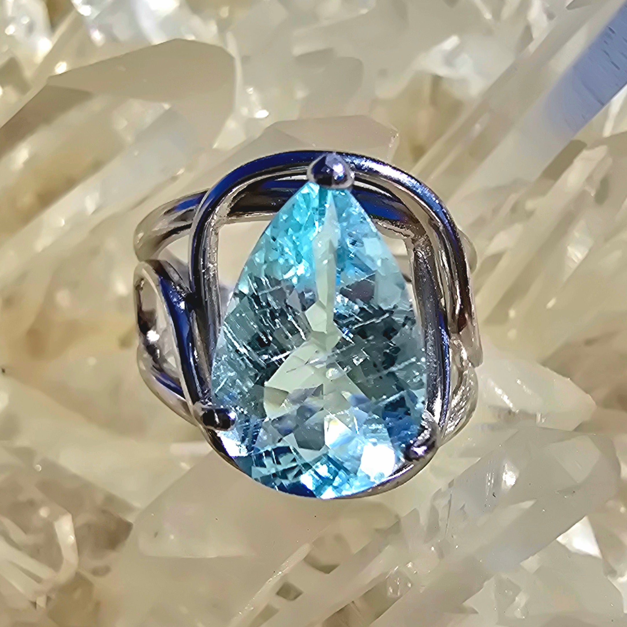 Collector's Charm Holiday Set | Aquamarine & Morganite Fine Jewelry Collection | Ring Necklace + Luxury 7-Chakra Stone Set