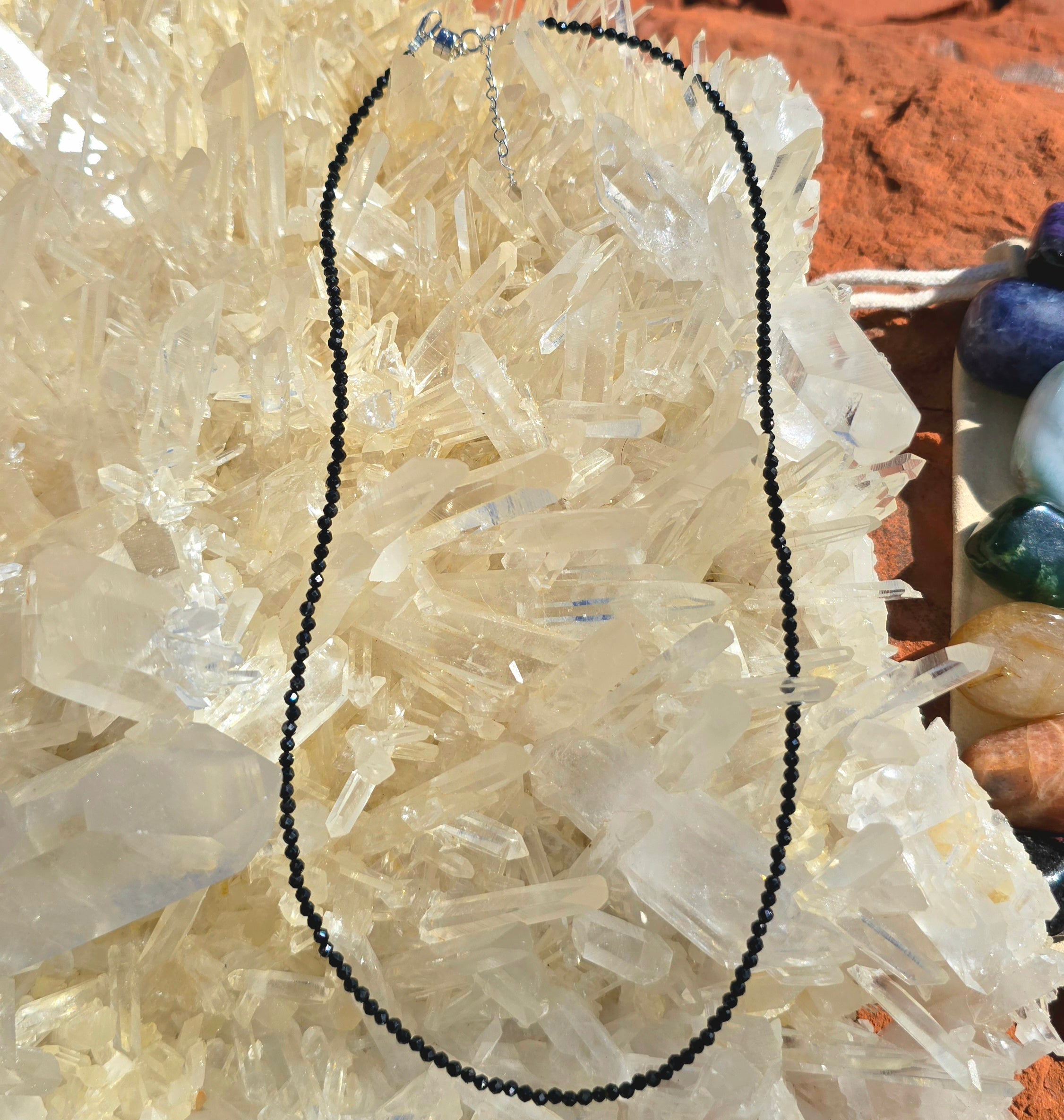 Everyday Magic Holiday Set | Choker Bracelet + Luxury 7-Chakra Stone Set | Citrine Rose Quartz Amethyst Black Tourmaline