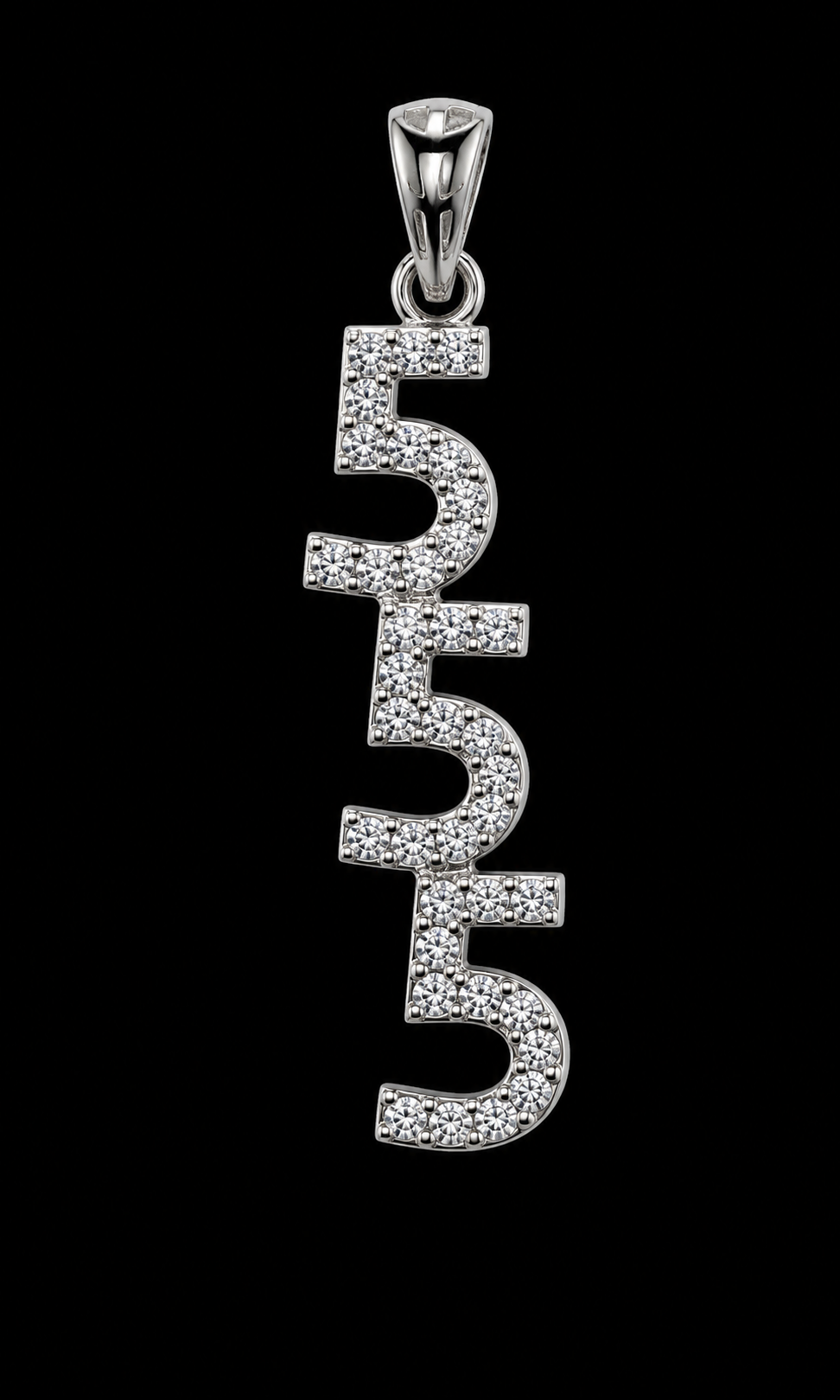 Angel Codes Pendant Moissanite Pavé .925 Silver for Connecting with Angels, Divine Guidance, Manifestation and Protection