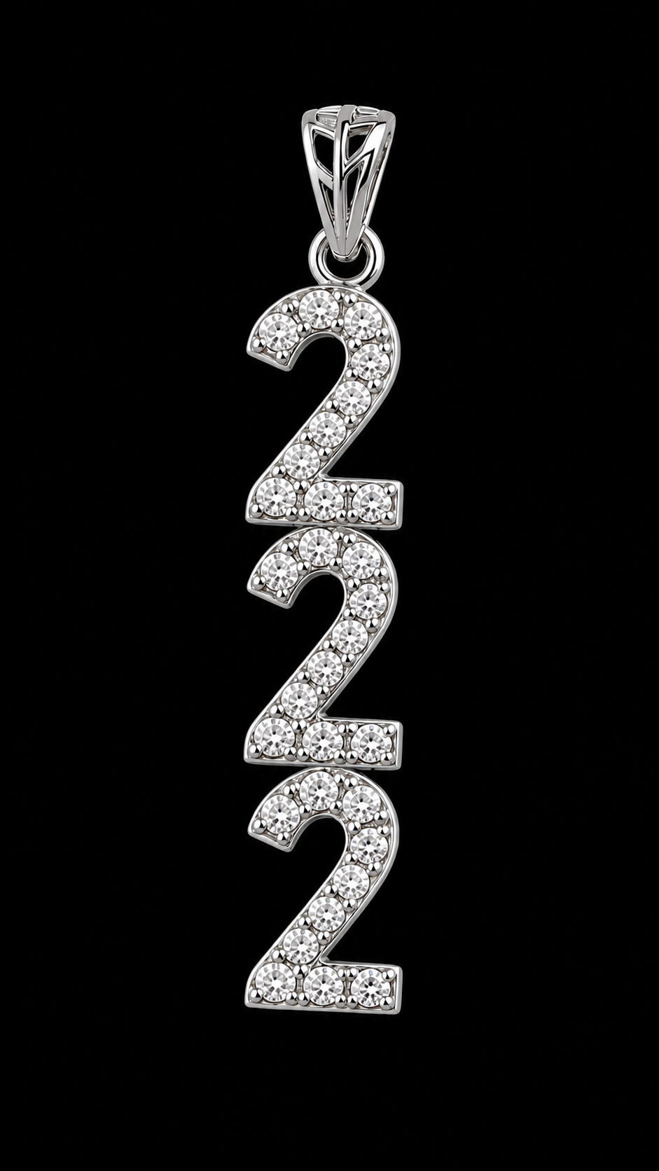 Angel Codes Pendant Moissanite Pavé .925 Silver for Connecting with Angels, Divine Guidance, Manifestation and Protection