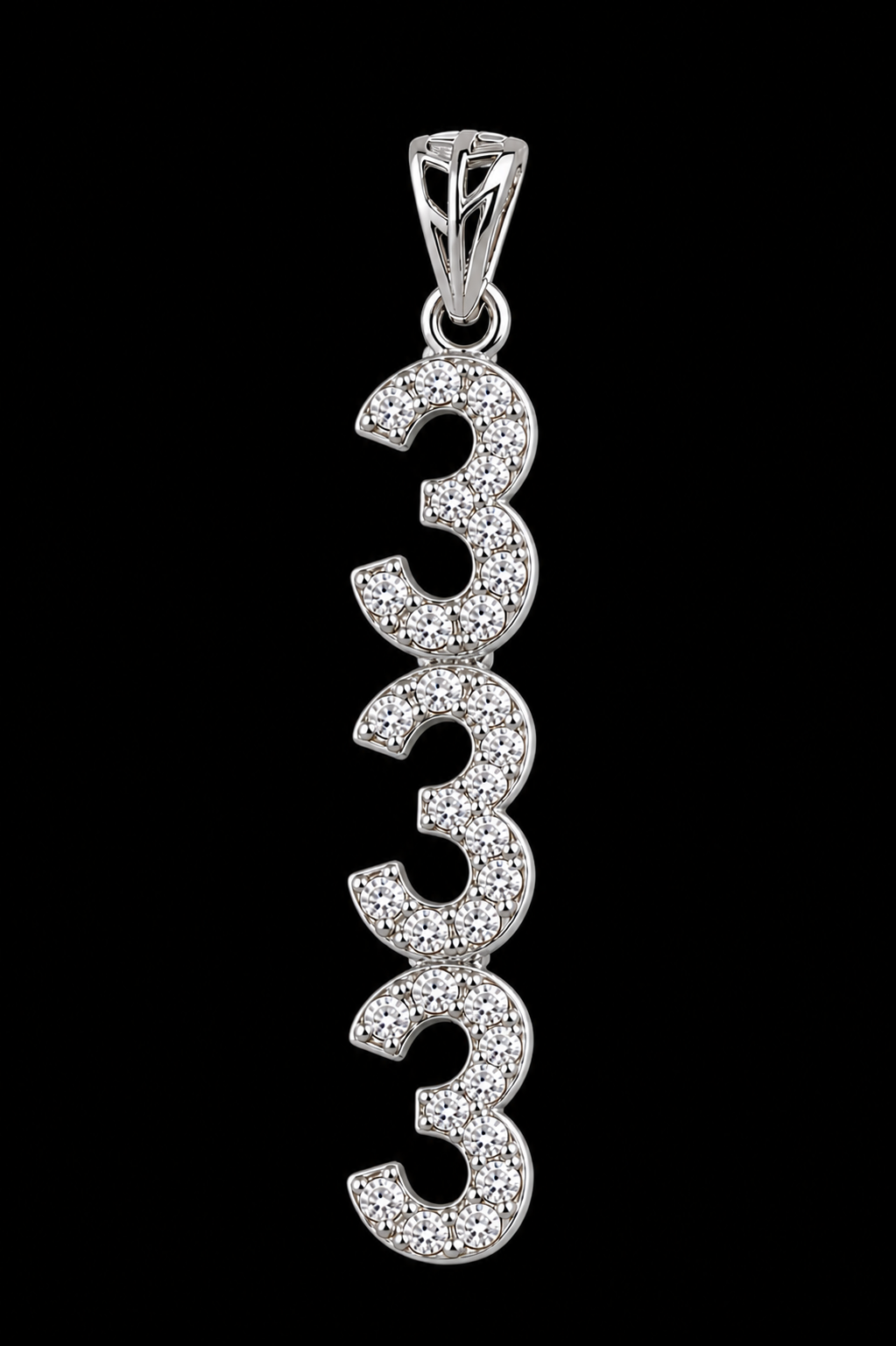 Angel Codes Pendant Moissanite Pavé .925 Silver for Connecting with Angels, Divine Guidance, Manifestation and Protection