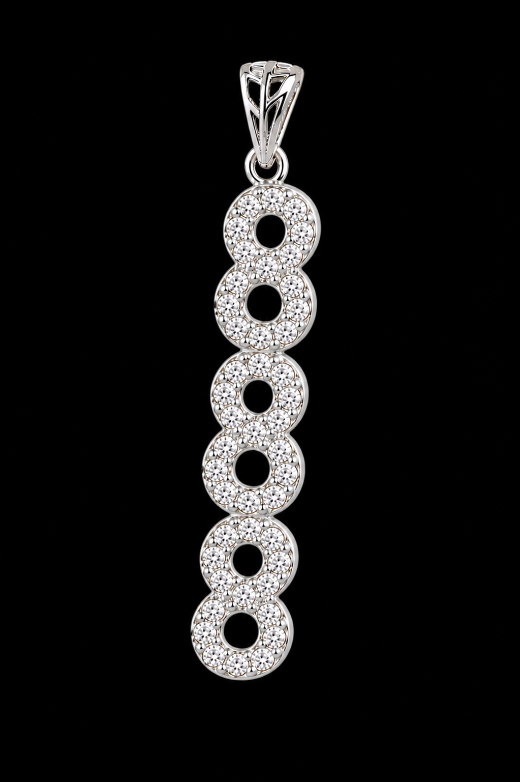 Angel Codes Pendant Moissanite Pavé .925 Silver for Connecting with Angels, Divine Guidance, Manifestation and Protection