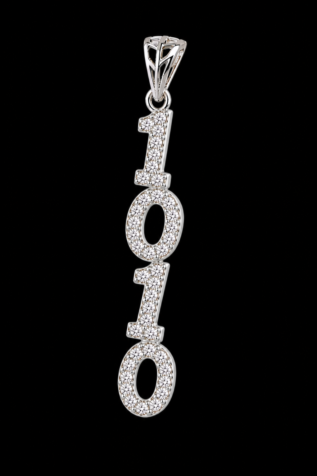Angel Codes Pendant Moissanite Pavé .925 Silver for Connecting with Angels, Divine Guidance, Manifestation and Protection