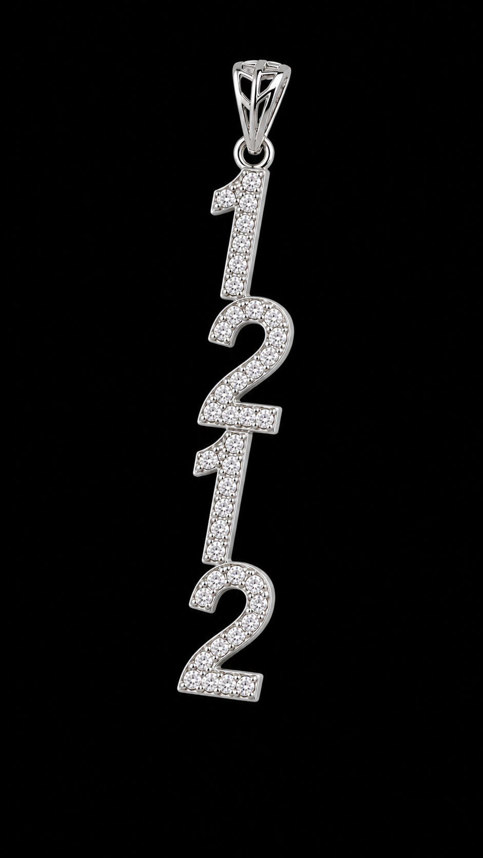 Angel Codes Pendant Moissanite Pavé .925 Silver for Connecting with Angels, Divine Guidance, Manifestation and Protection