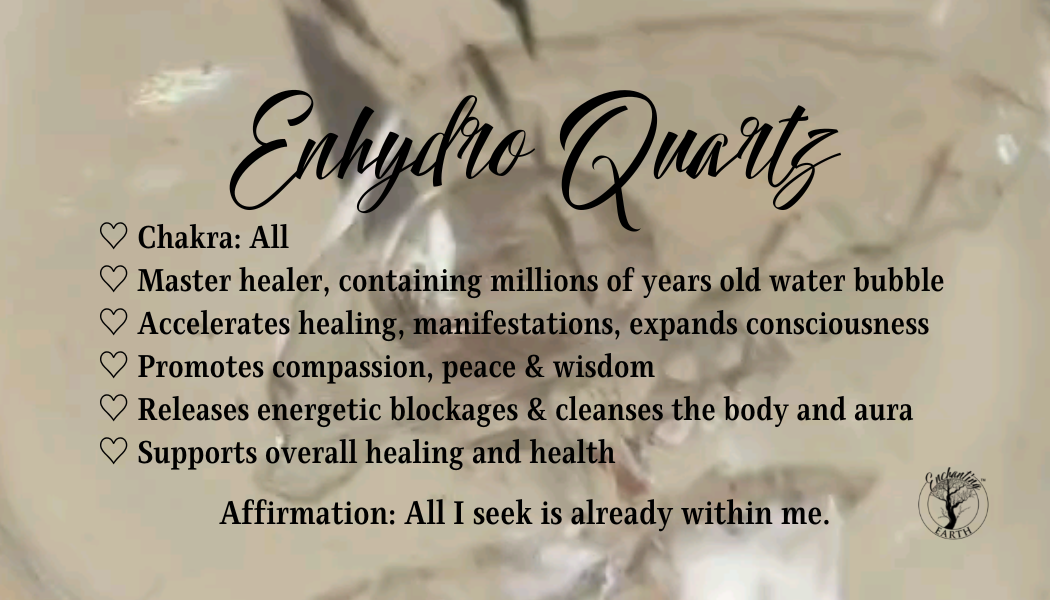 Enhydro Quartz Adjustable Finger Bracelet .925 Silver for Powerful Healing and Balance