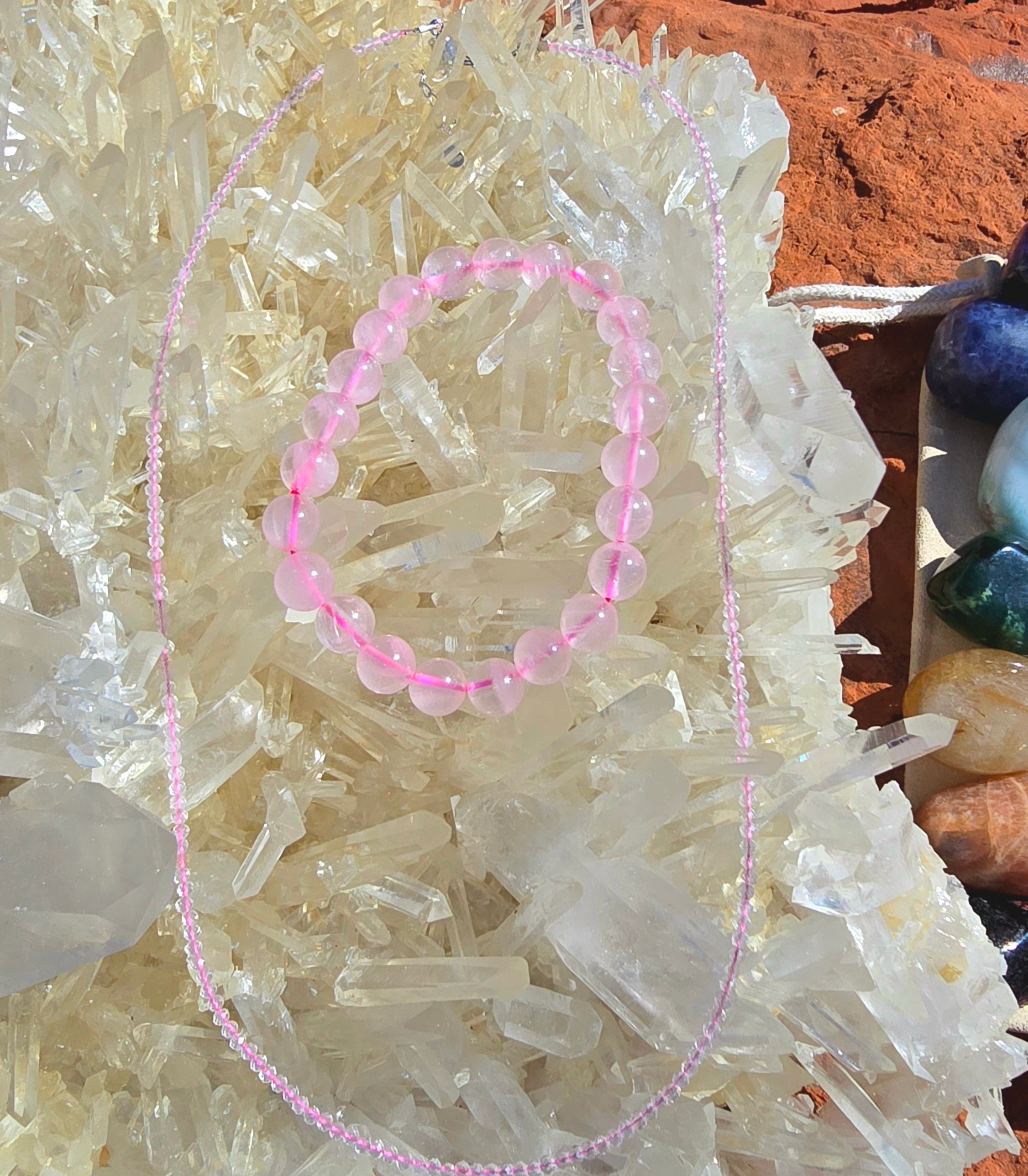 Everyday Magic Holiday Set | Choker Bracelet + Luxury 7-Chakra Stone Set | Citrine Rose Quartz Amethyst Black Tourmaline