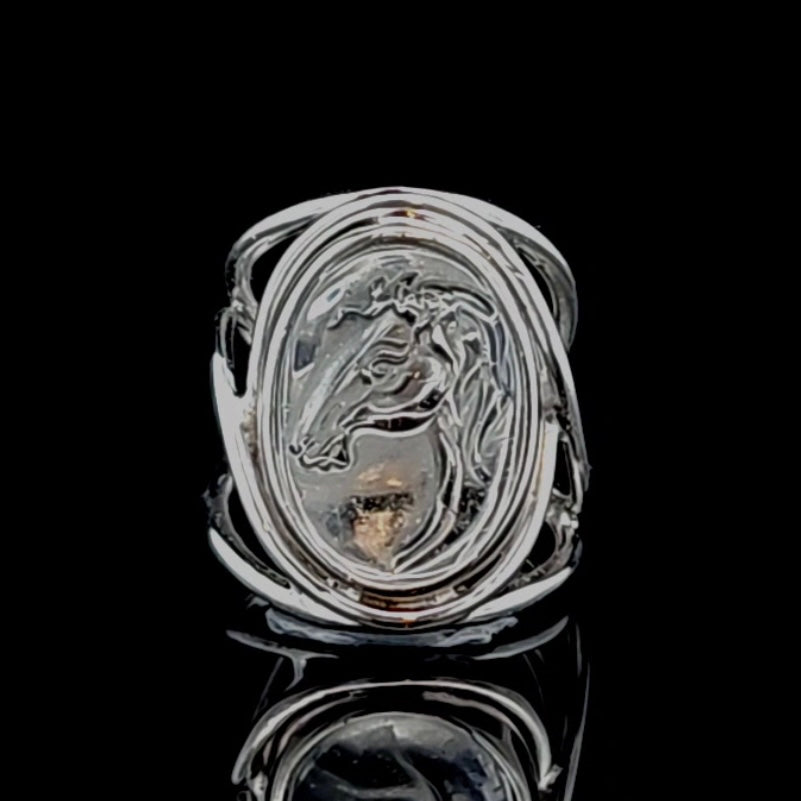 Dragon Adjustable Sterling Silver Mens Ring, Traditional Chinese Medit