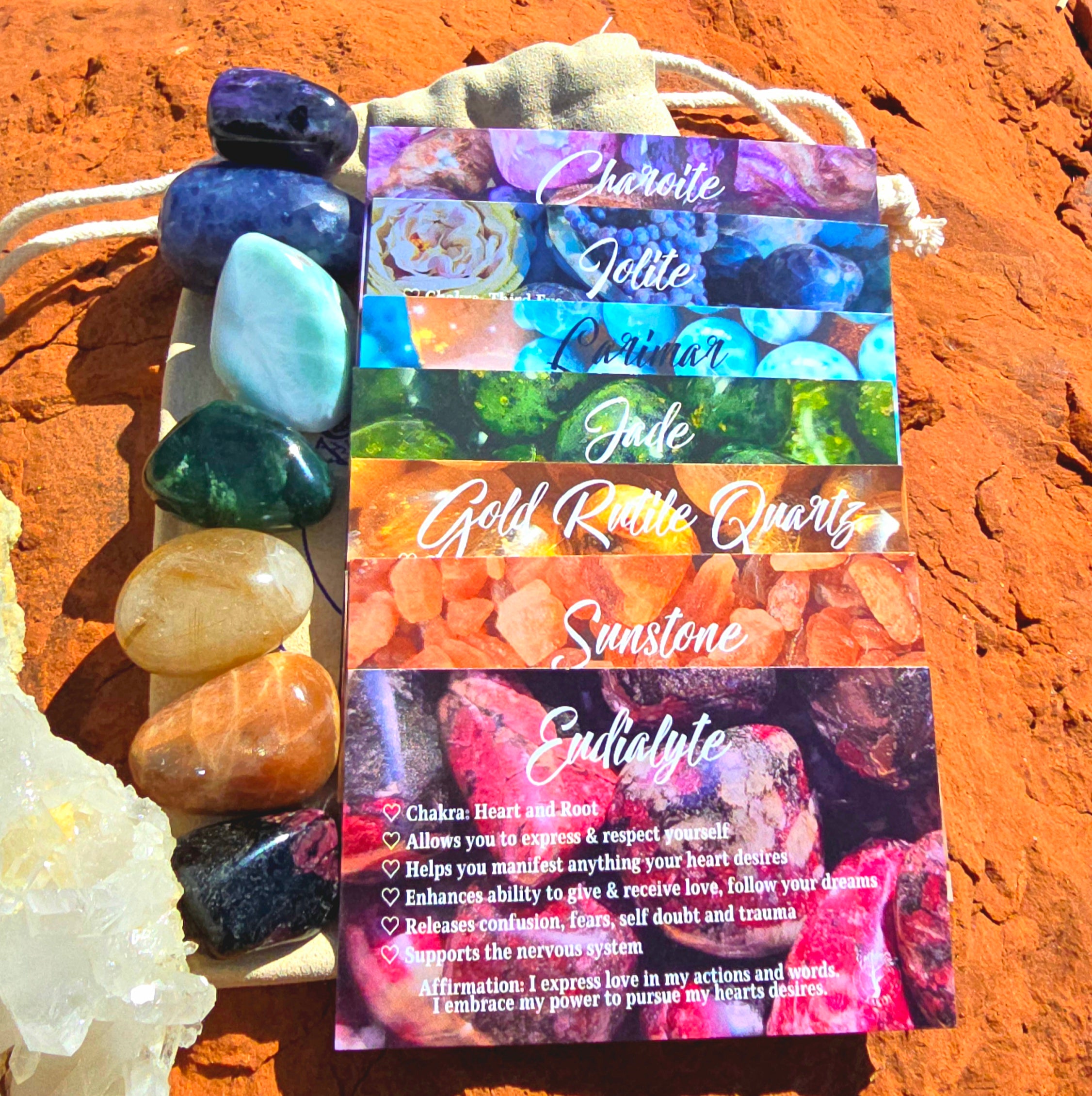 Radiant Ritual Holiday Set | Choker Bracelet Midi Ring + Luxury 7-Chakra Stone Set | Citrine Rose Quartz Amethyst Black Tourmaline