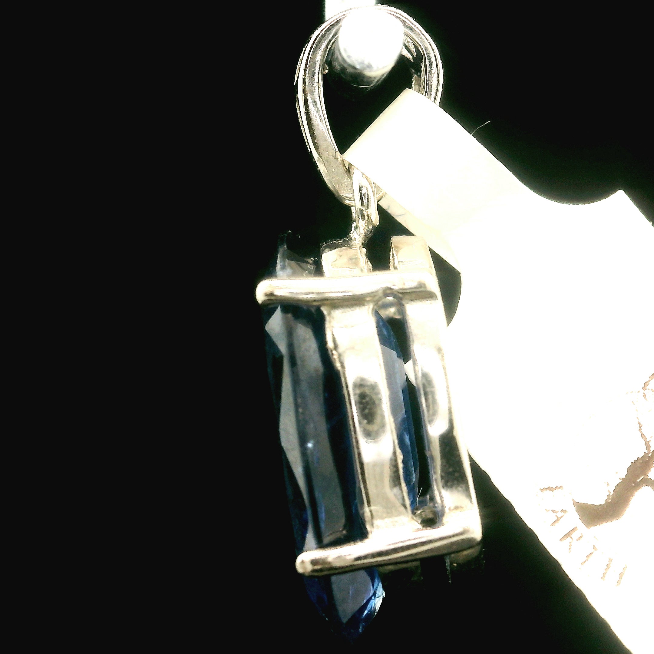 Kyanite Faceted Pendant for Healing Work, High Intuition and Releasing Addiction