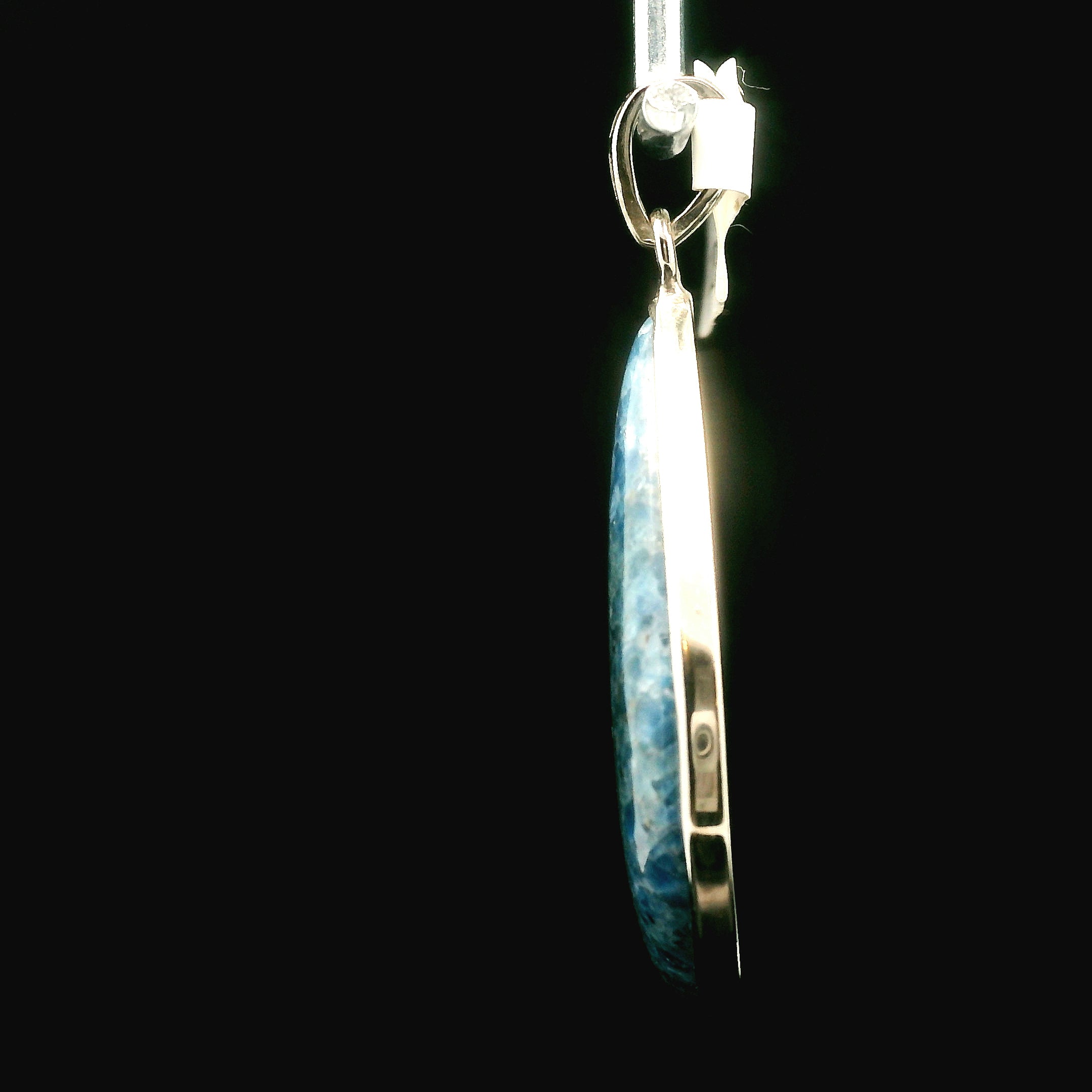 Blue Diopside (Violane) Pendant .925 Silver (High Quality) for Communicating with Angels