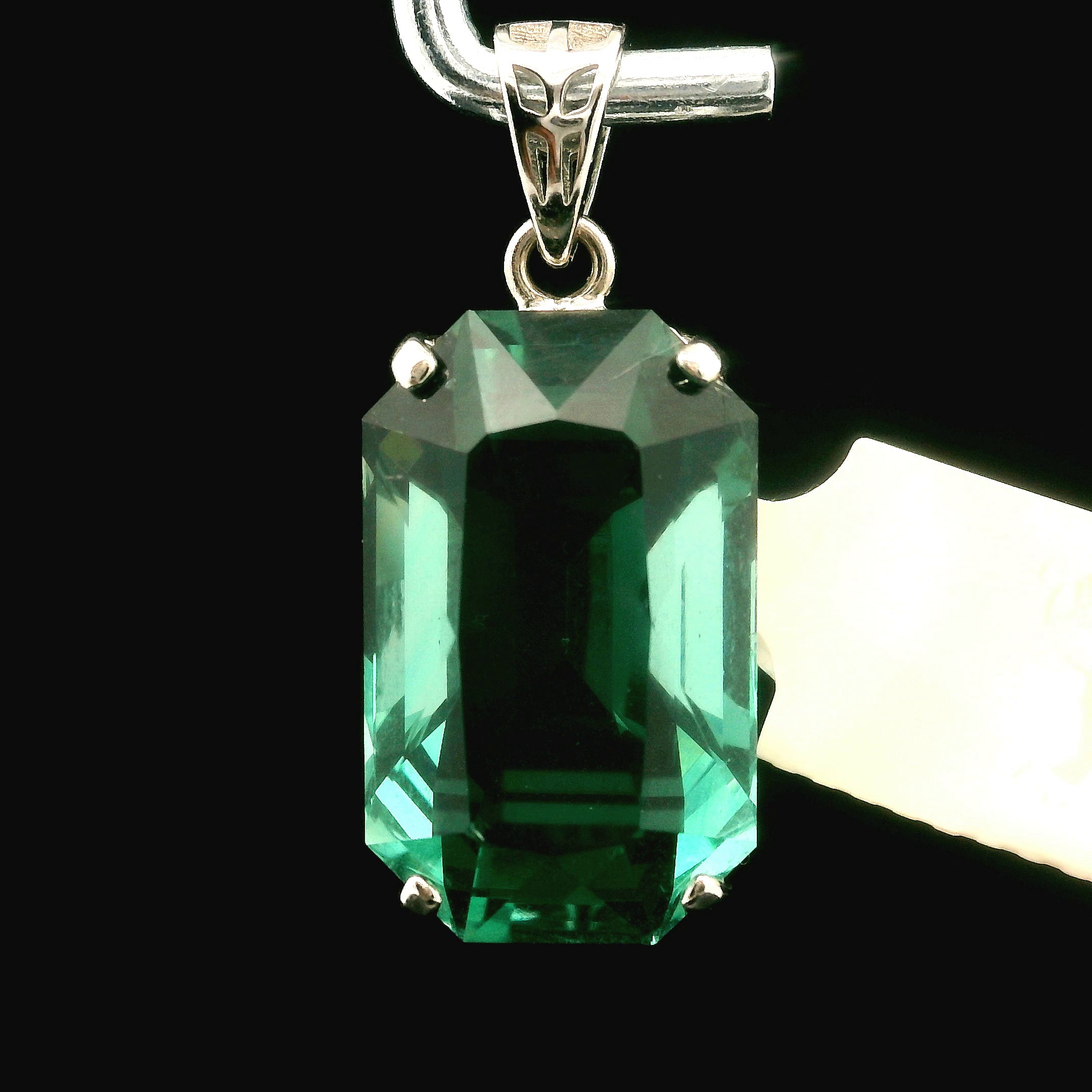 Diana Maria Color Changing Fluorite Pendant .925 Silver for Inspiration, Focus and Wisdom