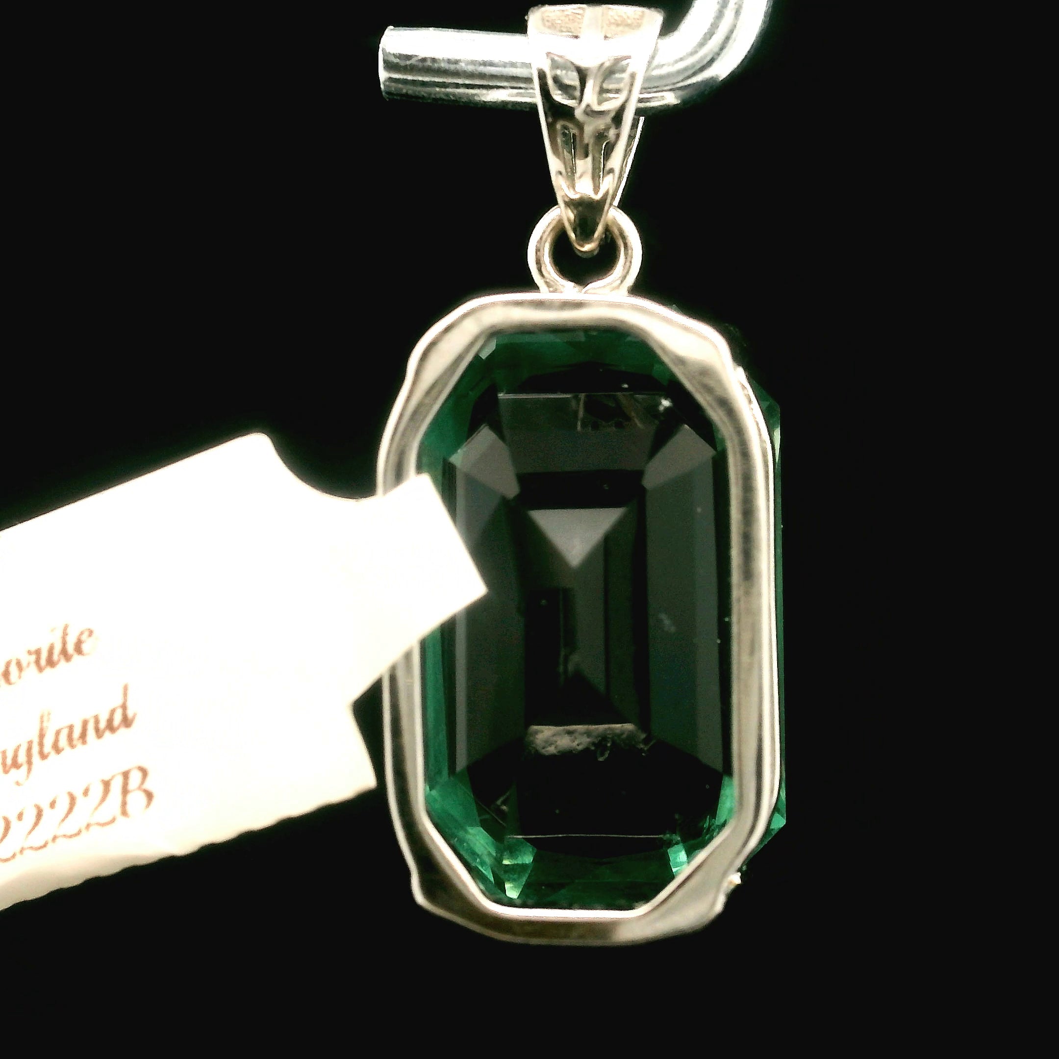 Diana Maria Color Changing Fluorite Pendant .925 Silver for Inspiration, Focus and Wisdom