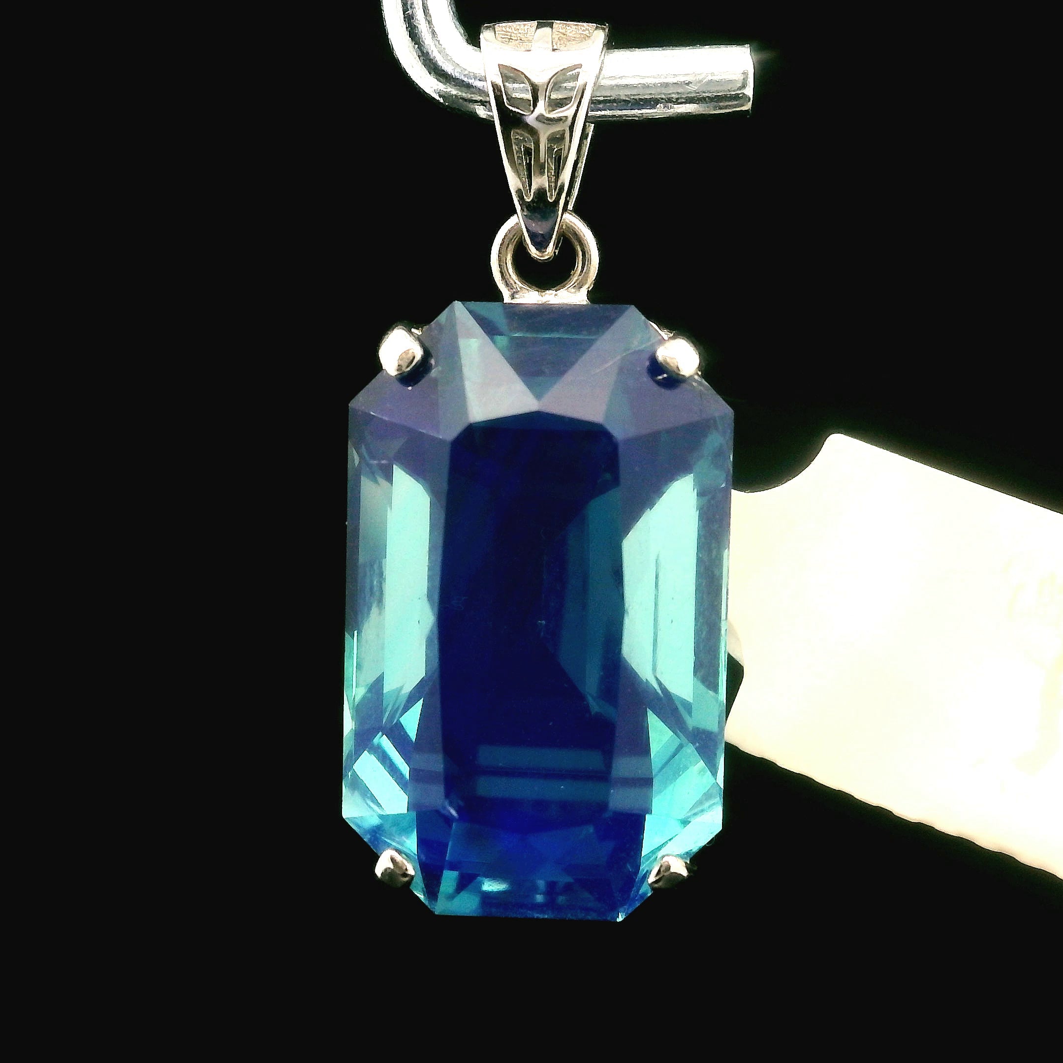 Diana Maria Color Changing Fluorite Pendant .925 Silver for Inspiration, Focus and Wisdom